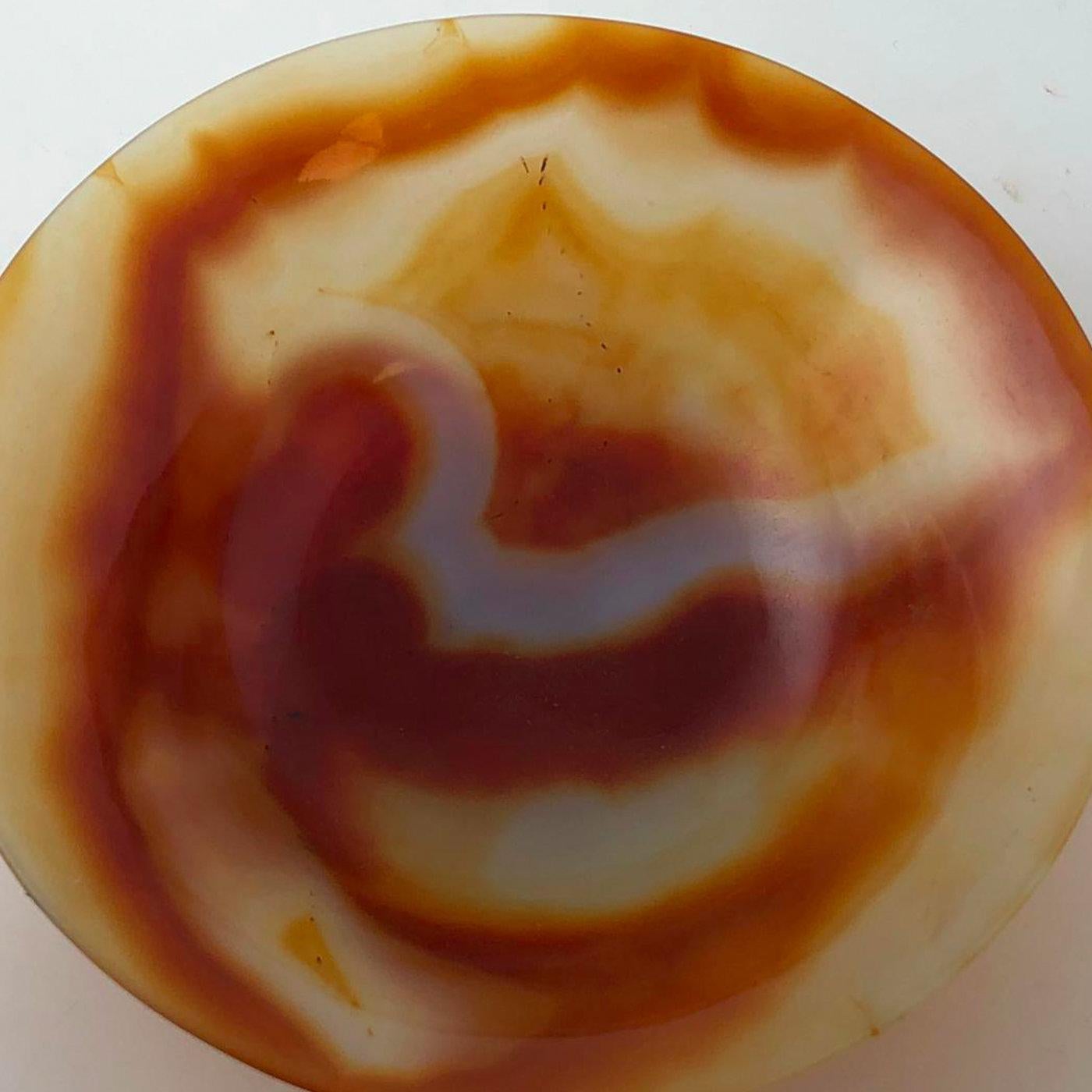 Modern Small Carnelian Agate Bowl