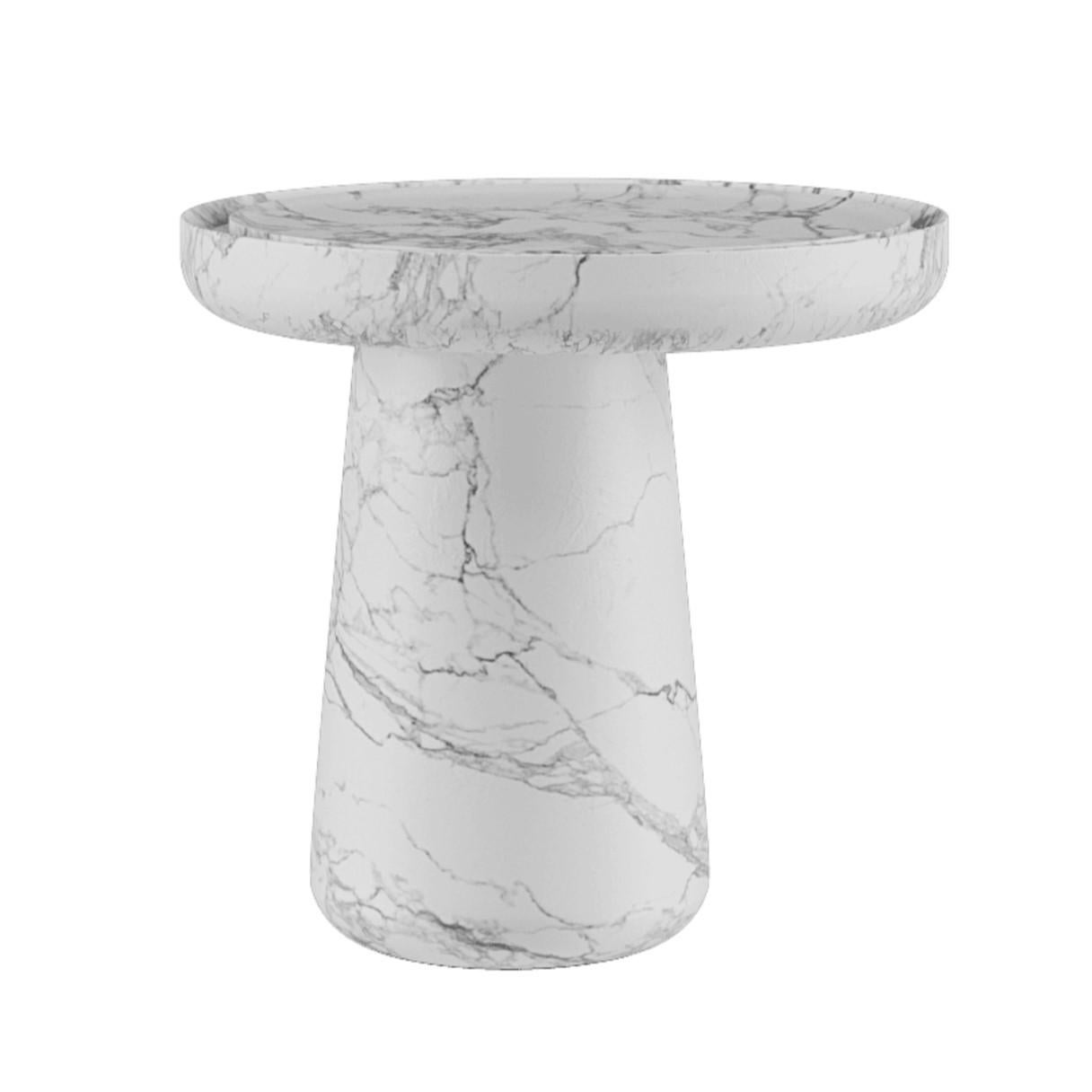 Small Carrara White Bold Coffee Table by Mohdern For Sale 1