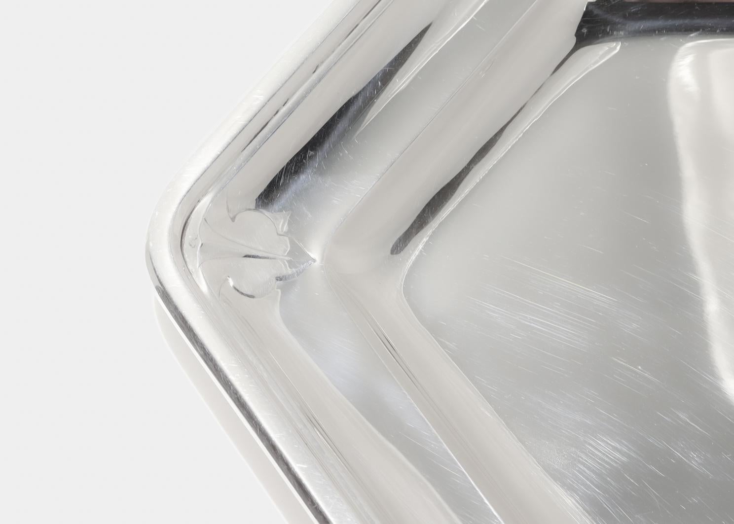 Piccolo vassoio/piatto in argento Sterling 950 Art Deco di Cartier/Robert Linzeler in vendita 5