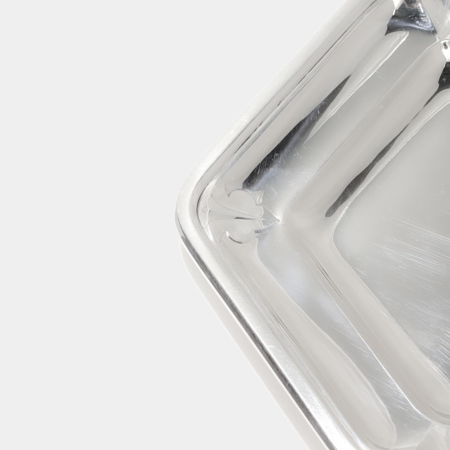 Piccolo vassoio/piatto in argento Sterling 950 Art Deco di Cartier/Robert Linzeler in vendita 7