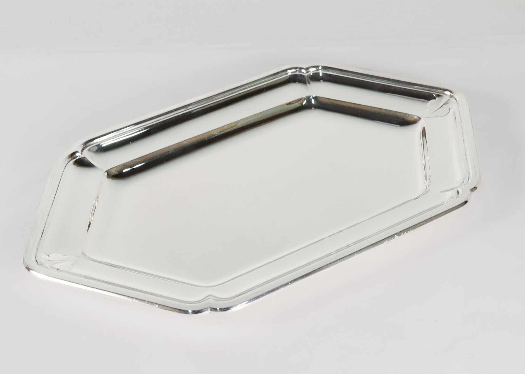 Art Déco Piccolo vassoio/piatto in argento Sterling 950 Art Deco di Cartier/Robert Linzeler in vendita