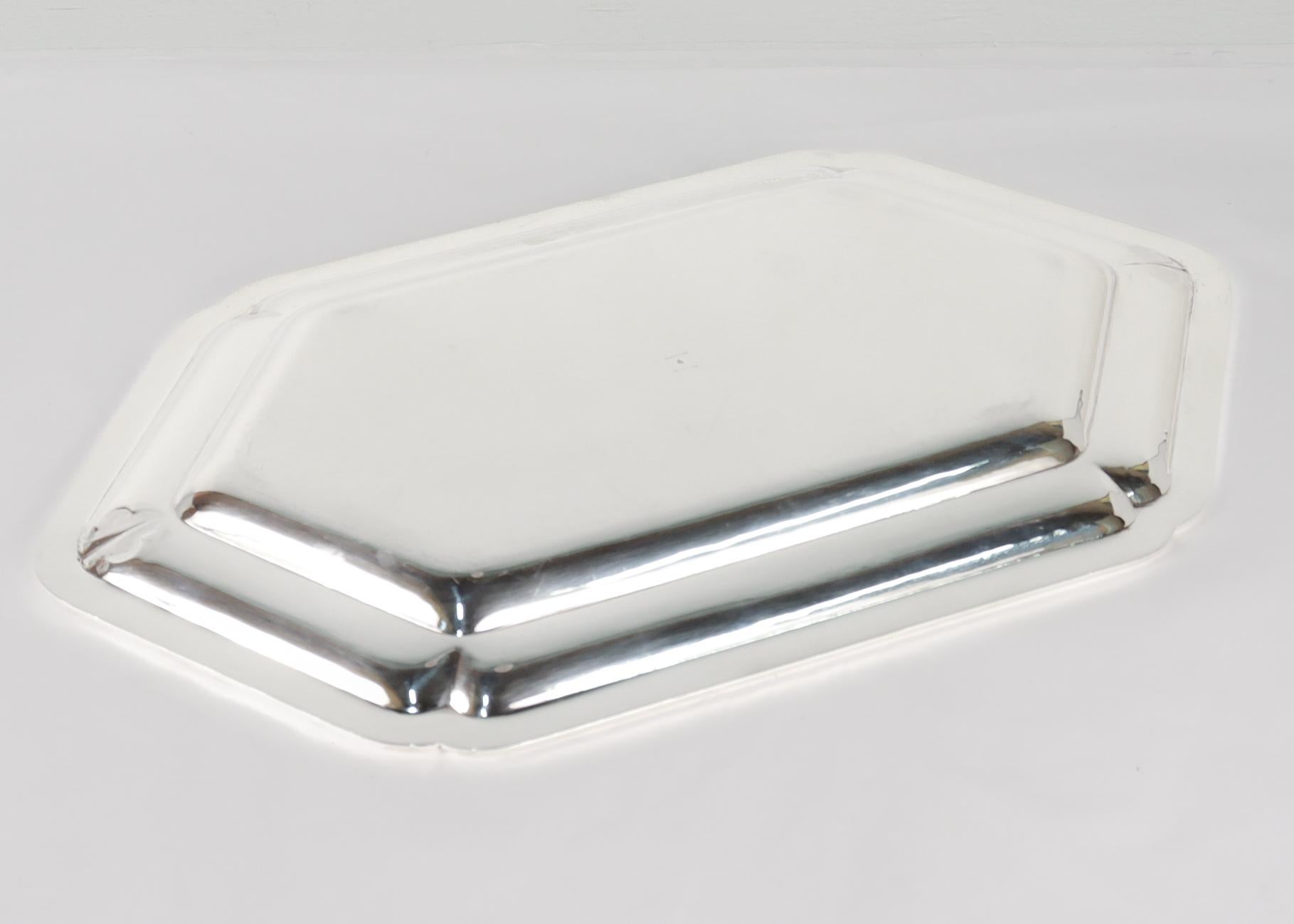 Piccolo vassoio/piatto in argento Sterling 950 Art Deco di Cartier/Robert Linzeler in vendita 2