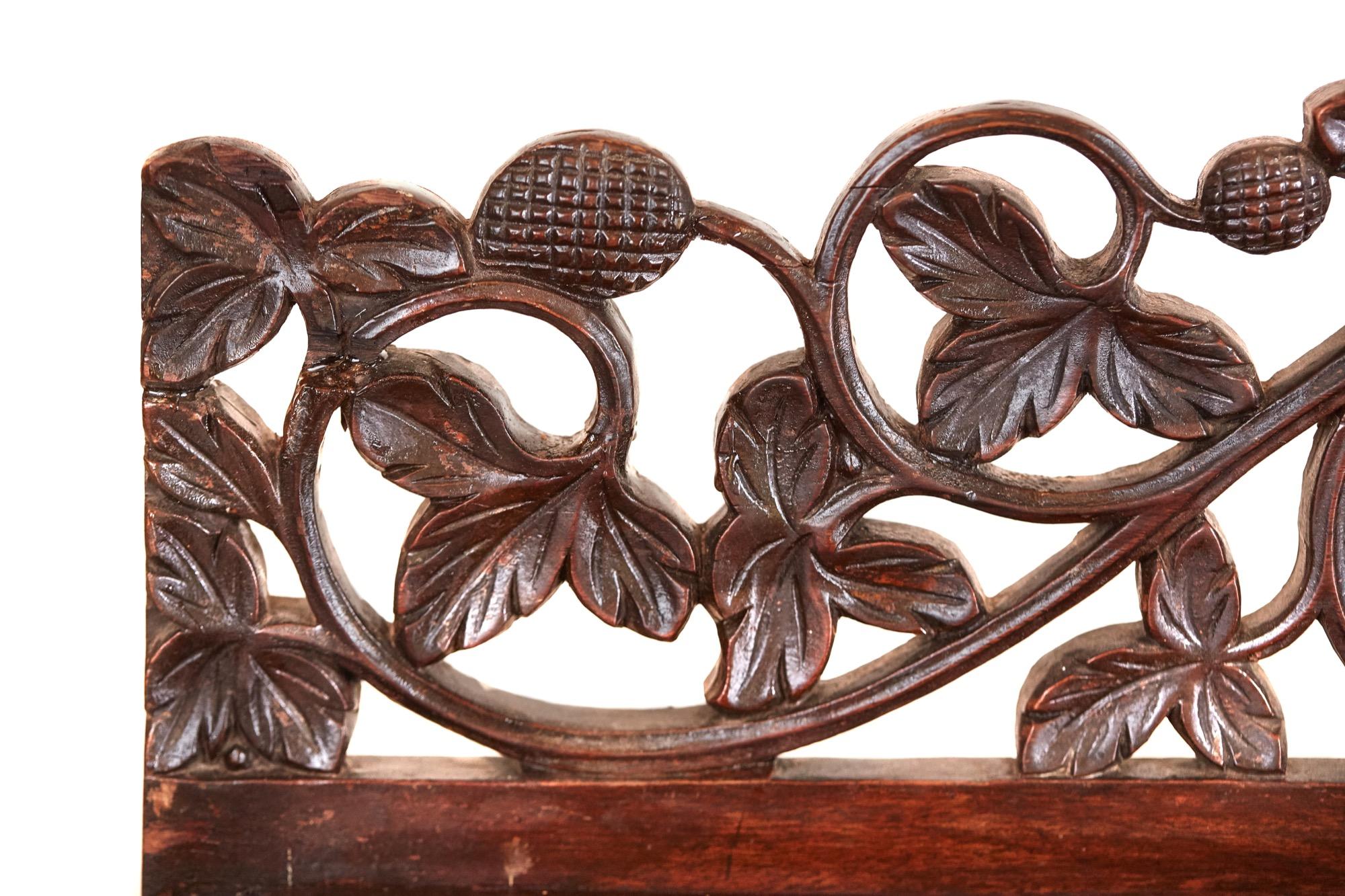 Small Carved Anglo-Indian Padouk Pedestal Sideboard For Sale 4