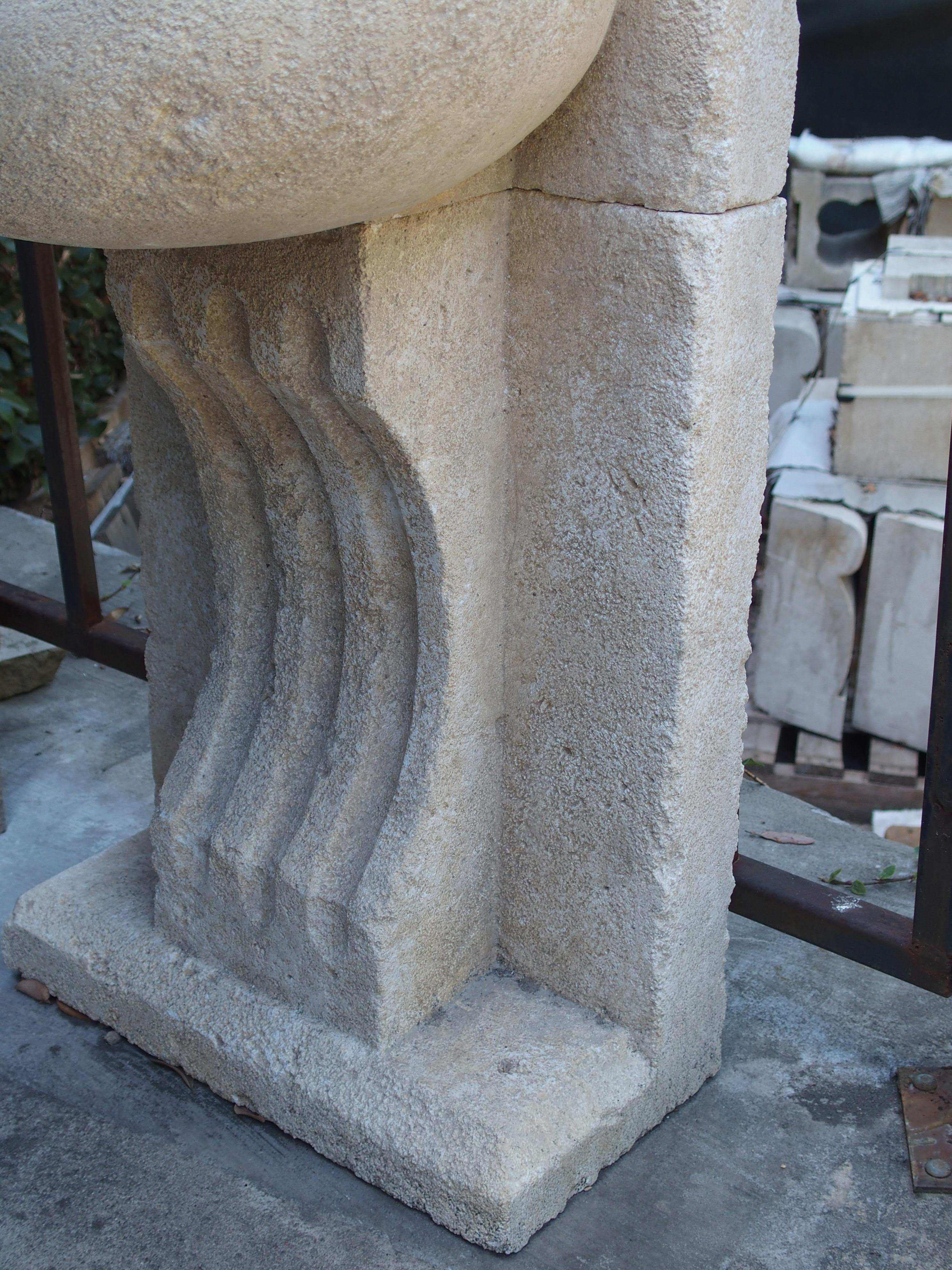Contemporary Small Carved French Wall Fountain from Provence