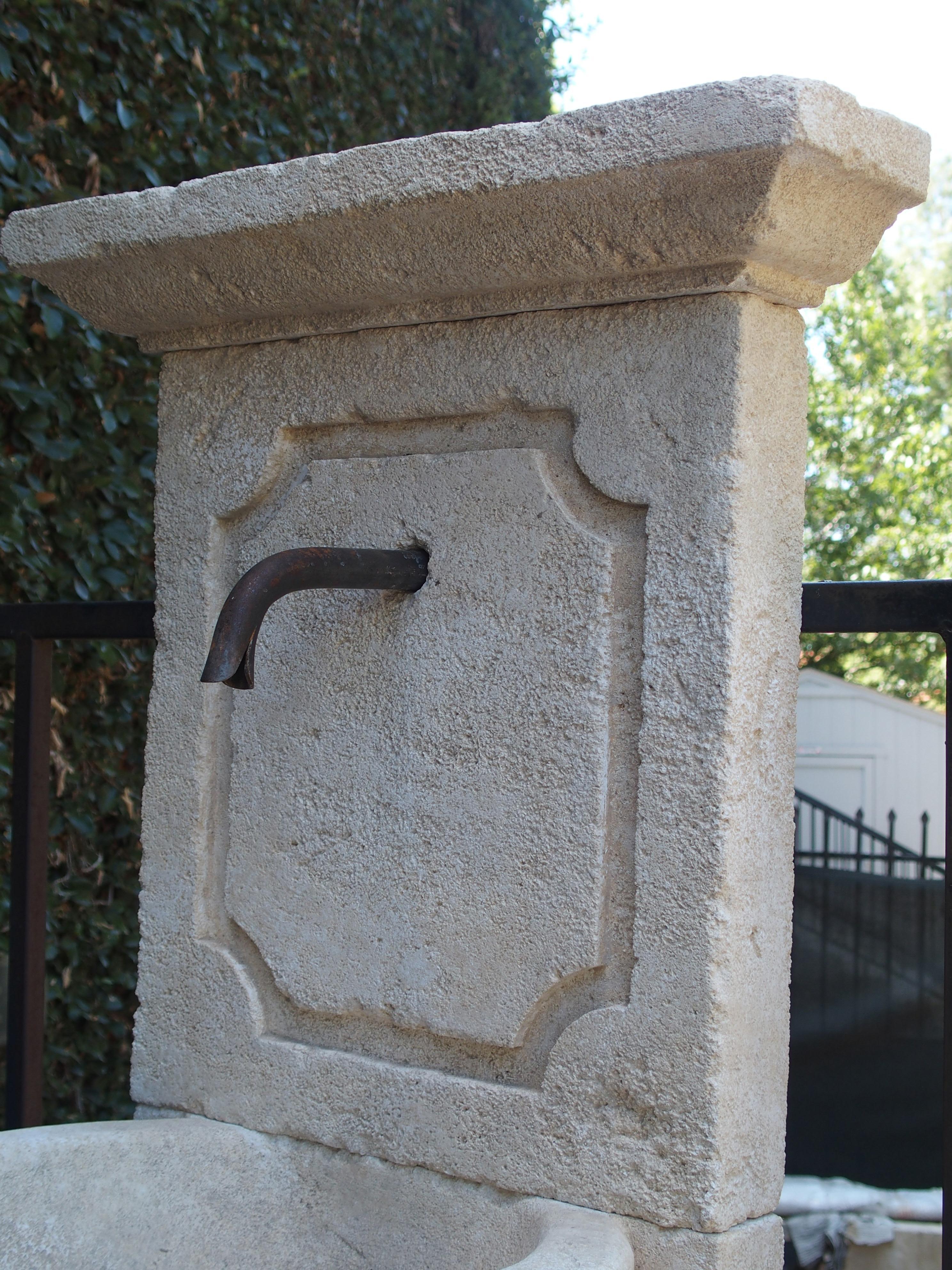 Limestone Small Carved French Wall Fountain from Provence