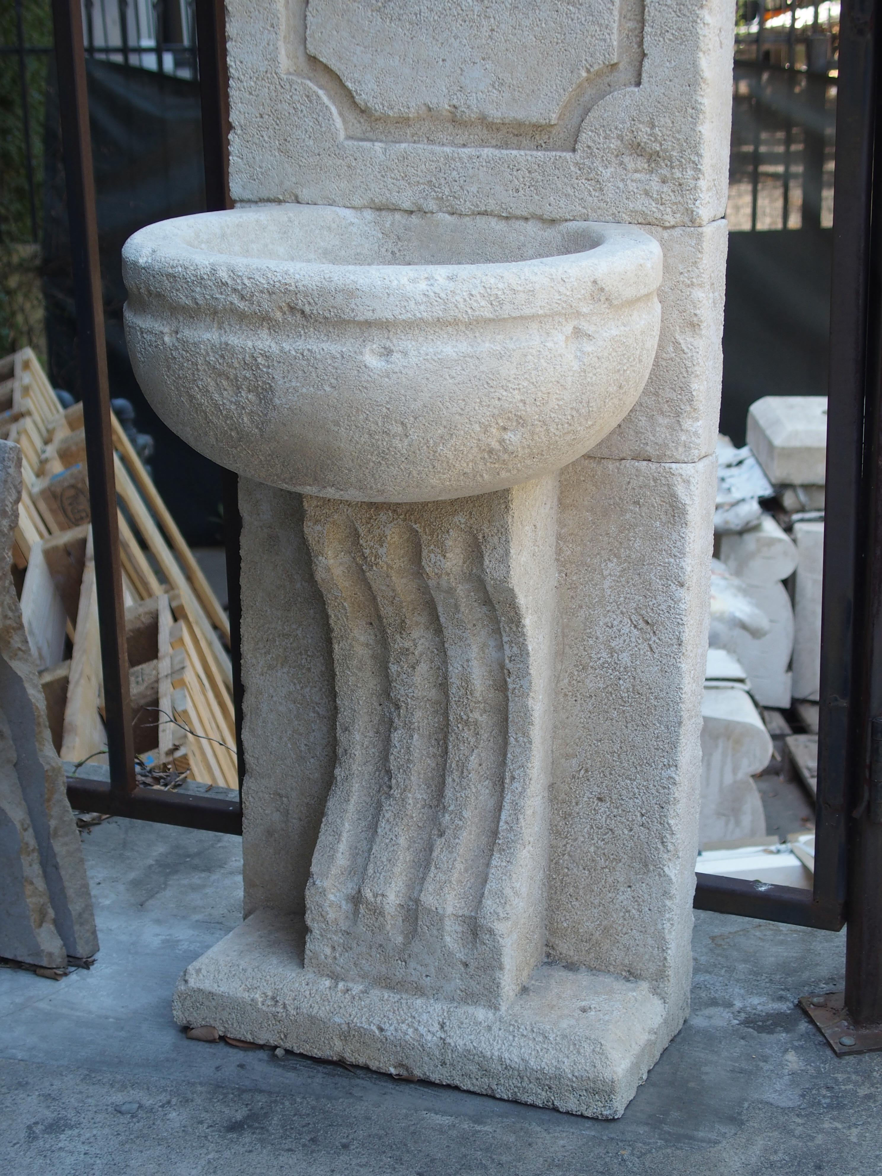 Small Carved French Wall Fountain from Provence 2
