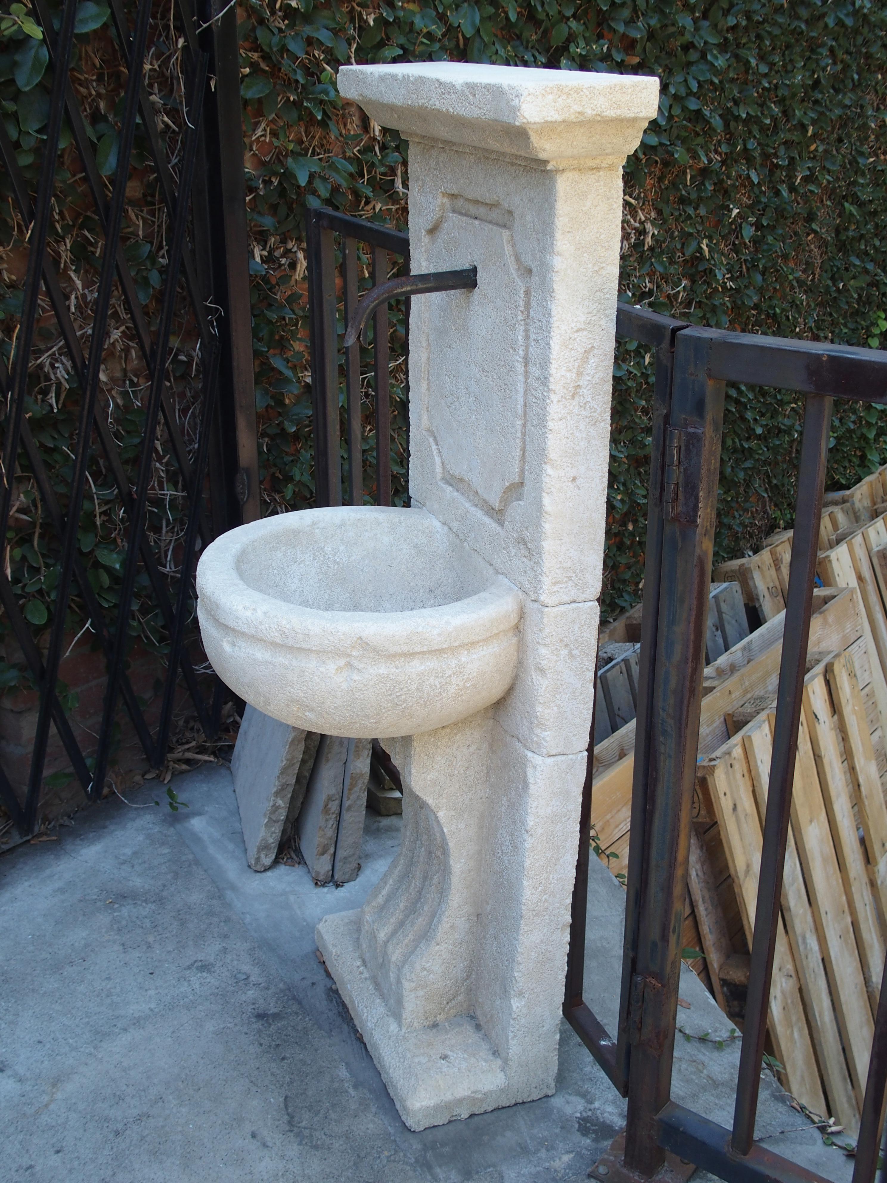 Small Carved French Wall Fountain from Provence 3
