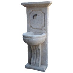 Small Carved French Wall Fountain from Provence
