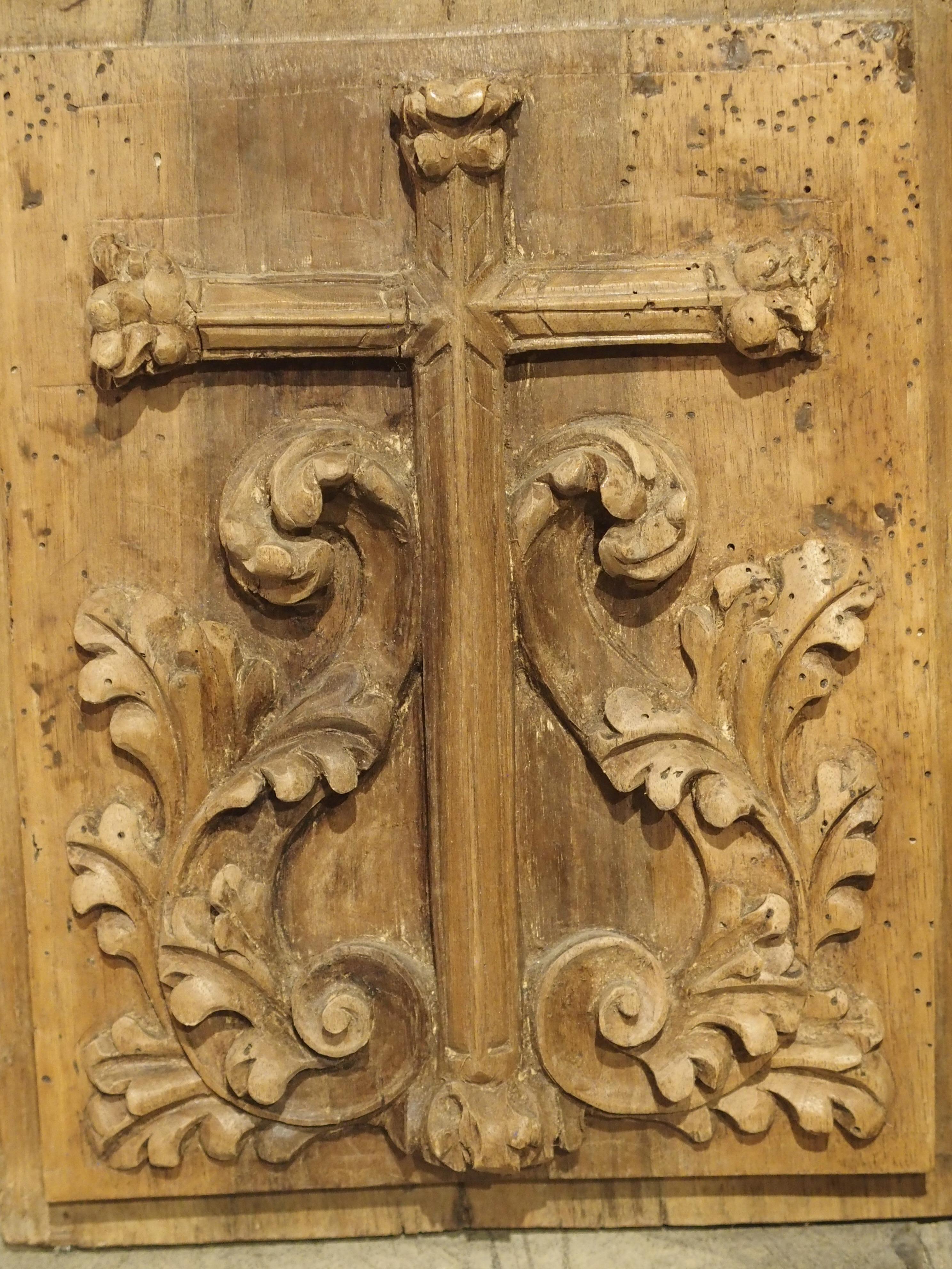 Small Carved Fruitwood Tabernacle Panel from France, circa 1700 6