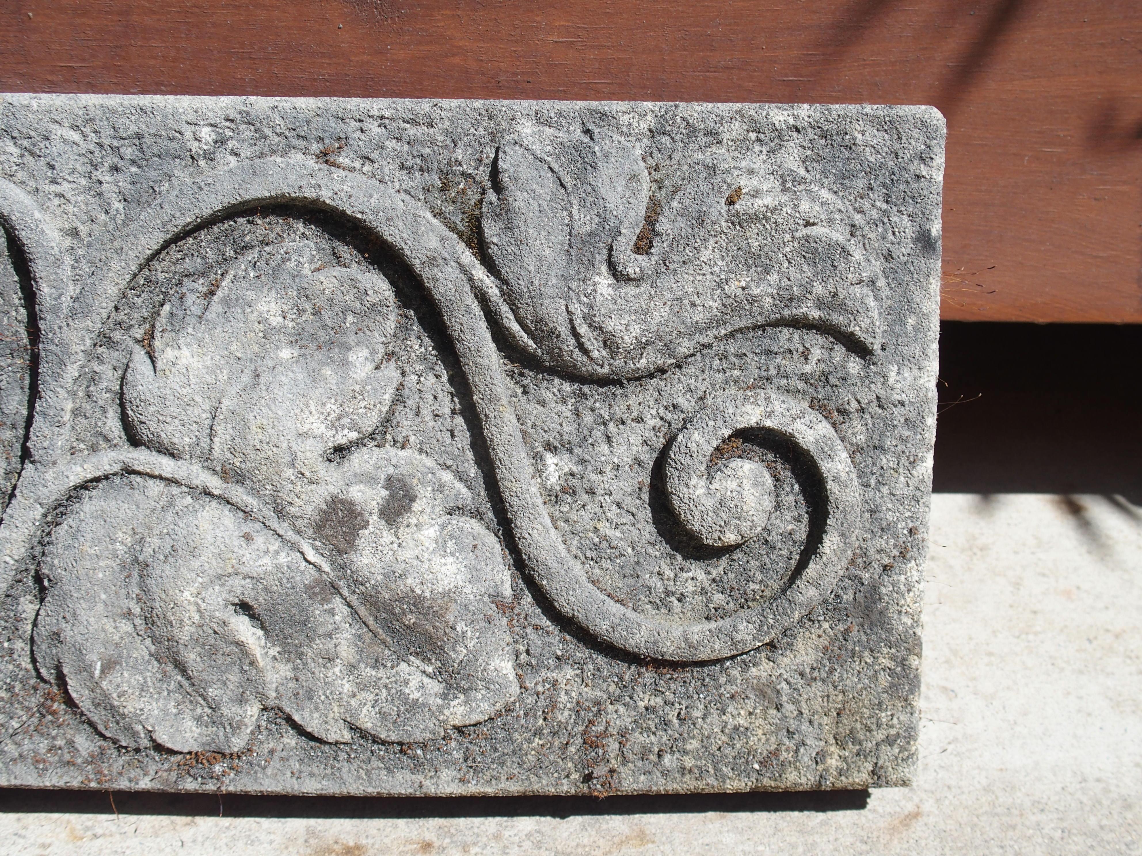 Contemporary Small Carved Limestone Bas Relief Plaque from Italy