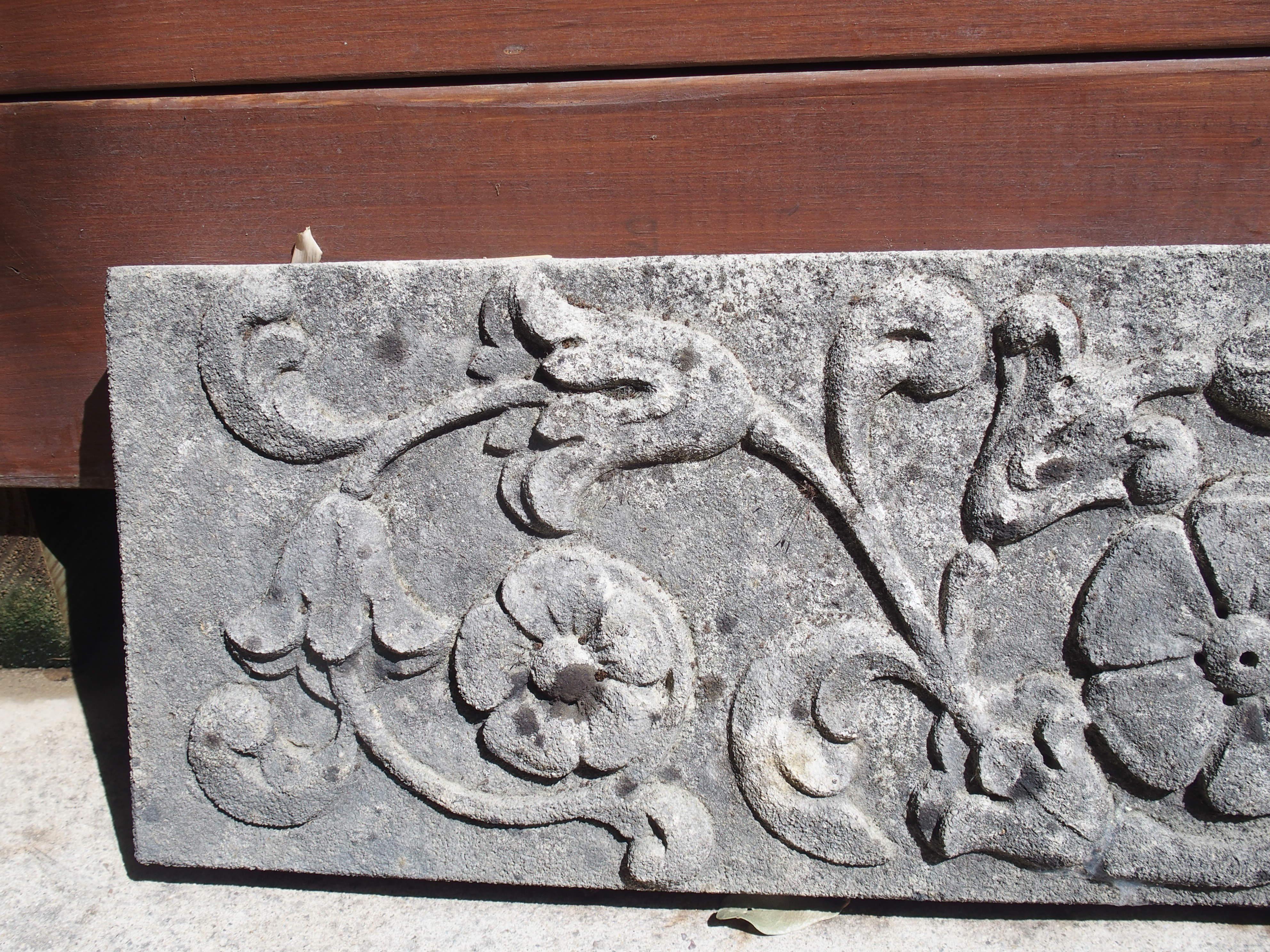 Contemporary Small Carved Limestone Bas Relief Plaque from Italy