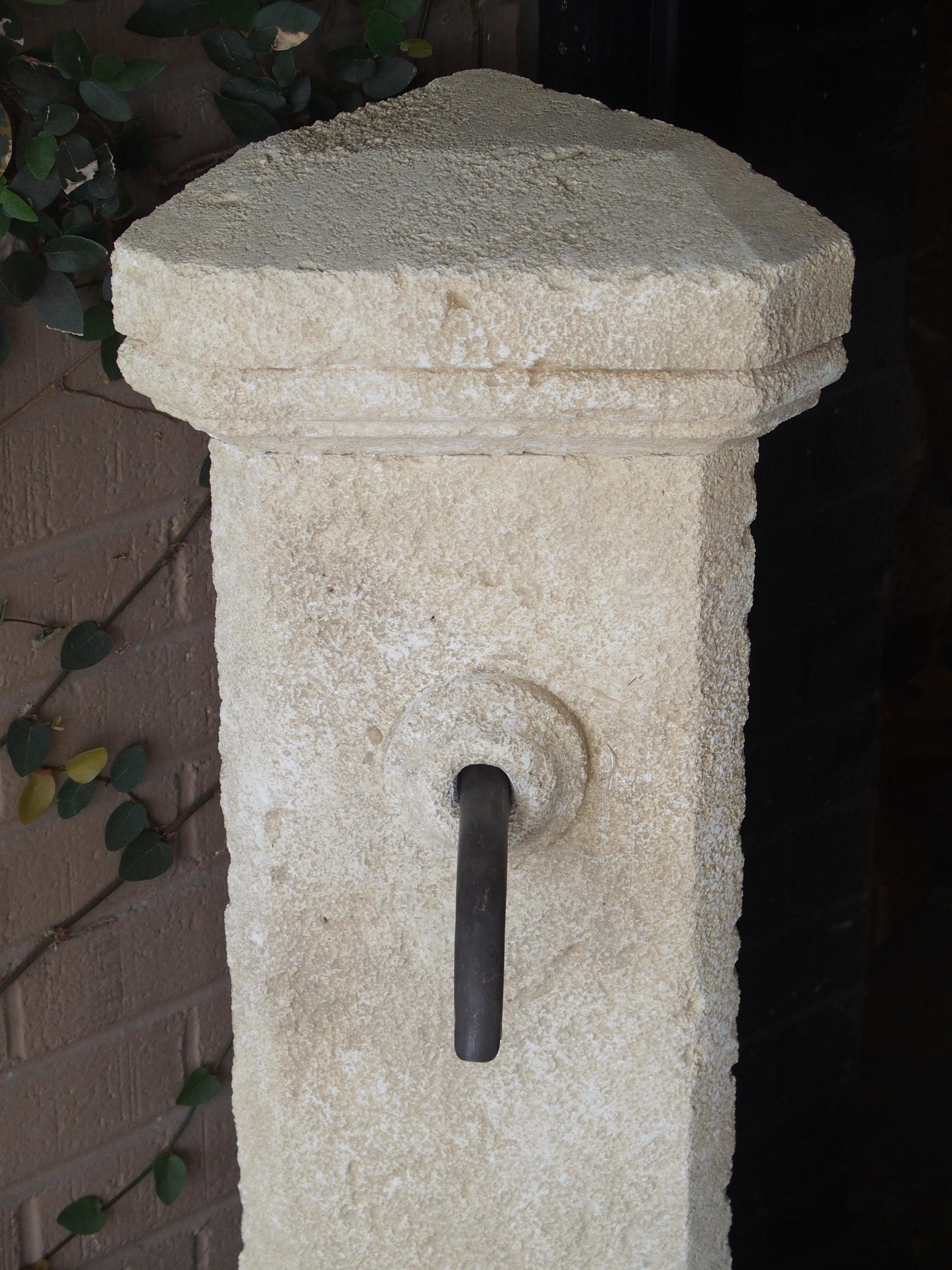 Small Carved Limestone Corner Fountain from Provence, France 1