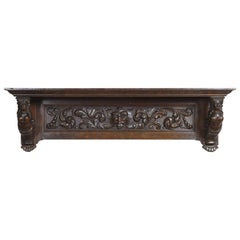 Small Carved Oak Shelf