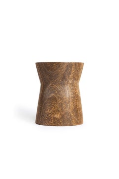 Small Carved Stone Stool in Brown Onyx