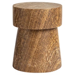 Small Carved Stone Stool in Brown Onyx