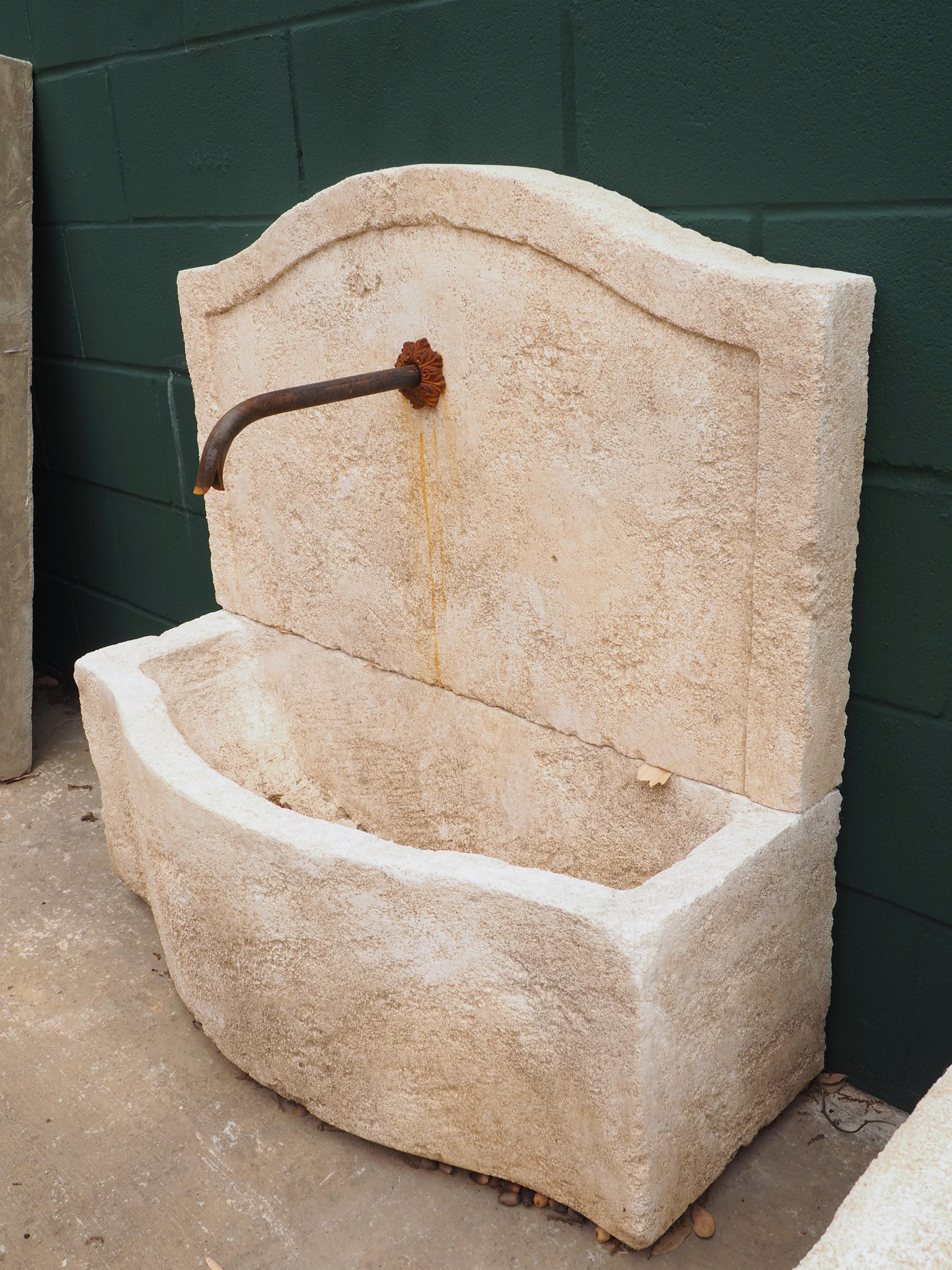 French Small Carved Stone Wall Fountain from the South of France