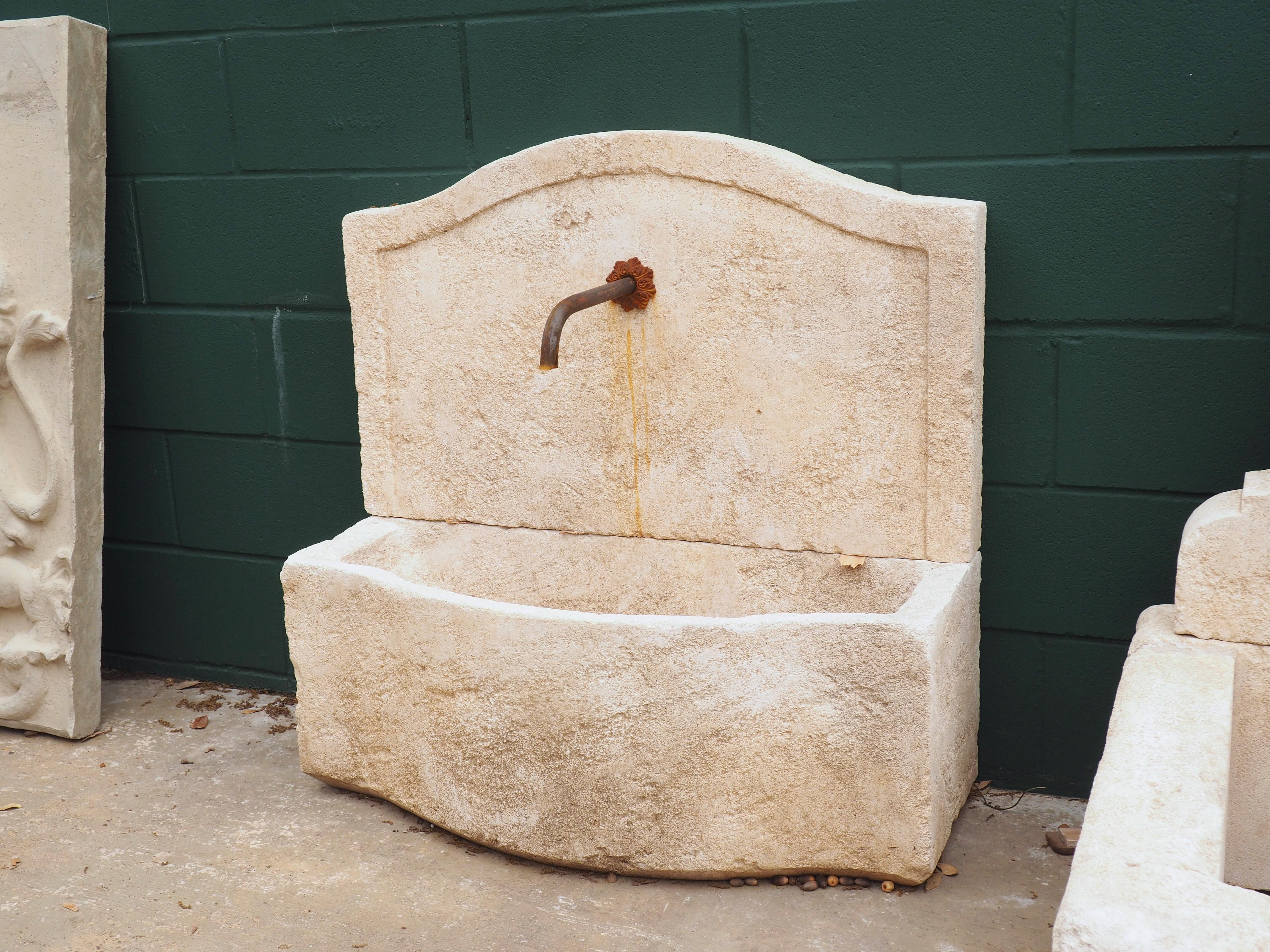 Small Carved Stone Wall Fountain from the South of France 1