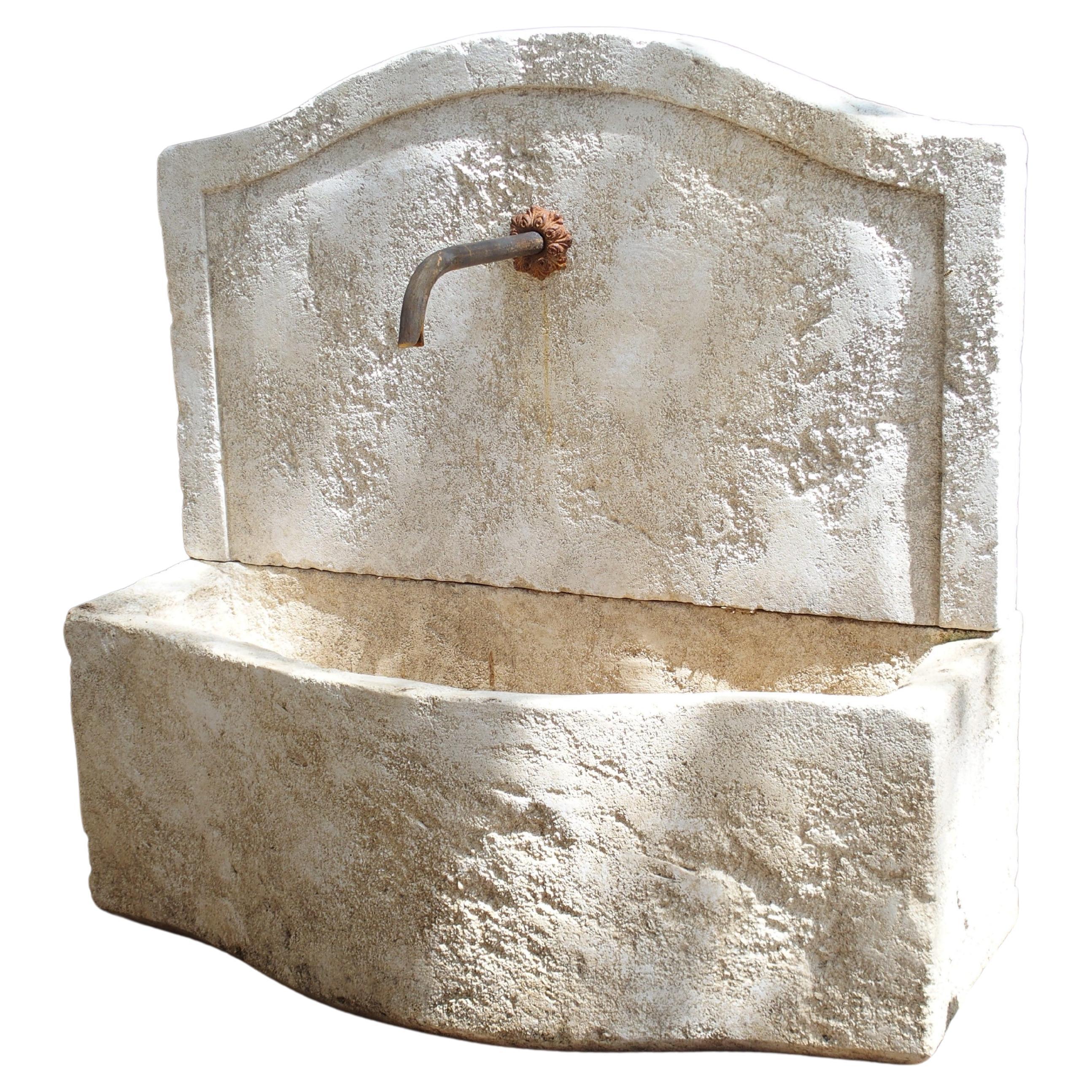 Small Carved Stone Wall Fountain from the, South of France