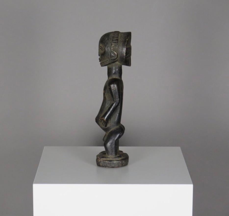 Tribal Small Carved Wood 'Luba' Statue, Congo For Sale
