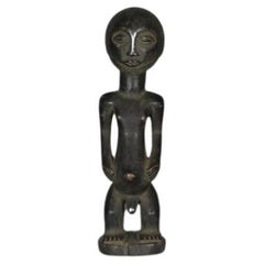 Vintage Small Carved Wood 'Luba' Statue, Congo