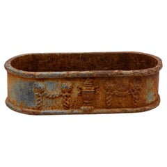 Small Cast Iron Oval Planter, France Early 20th C.