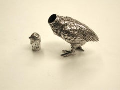Small Cast Silver Partridge with Detachable Head, 1903