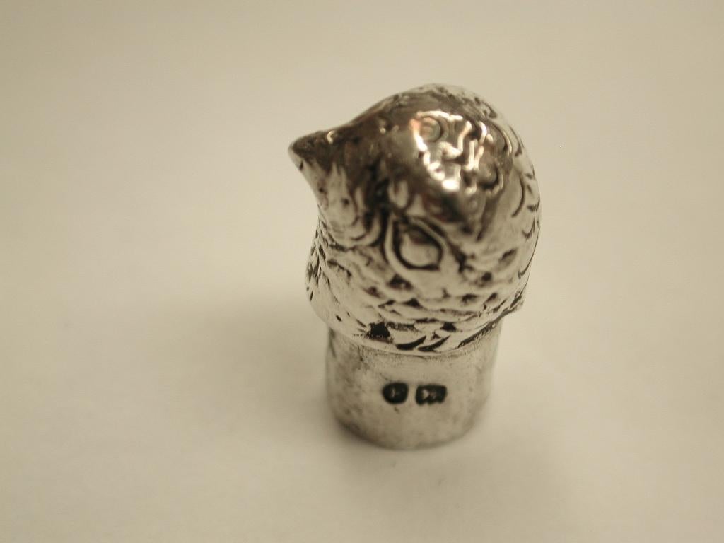 Inglese Piccola pernice in argento fuso con testa staccabile, 1903 in vendita
