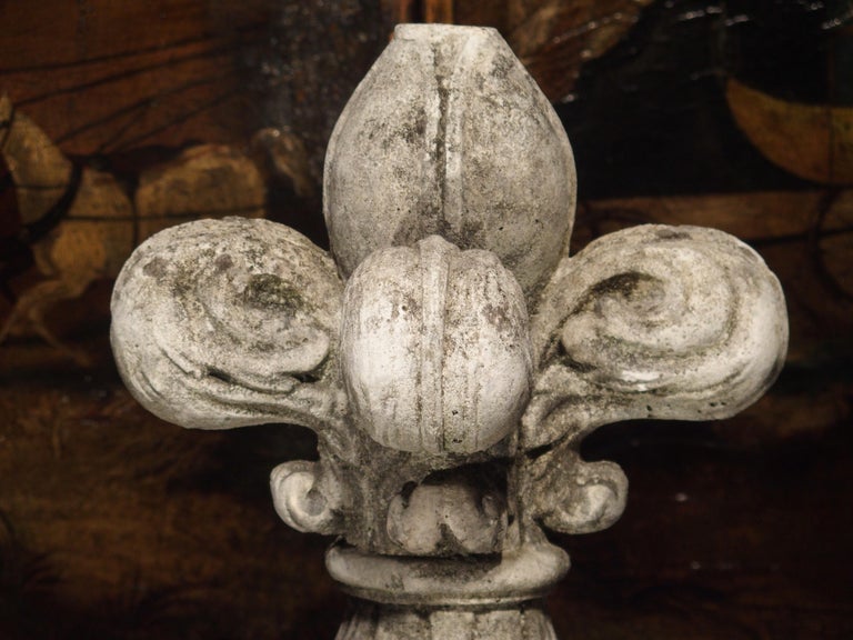Small Cast Stone Florentine Fleur De Lys Ornament at 1stDibs