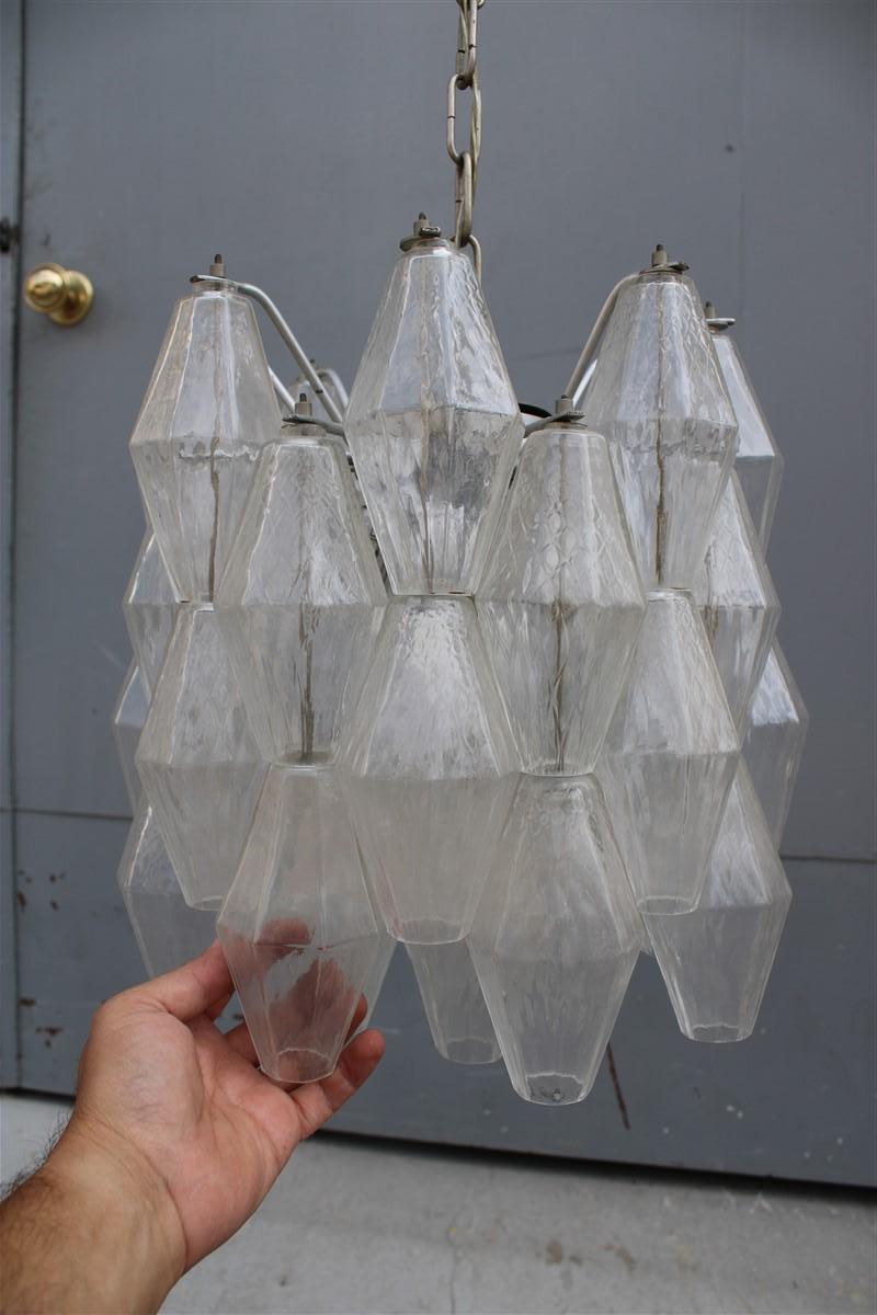 Small Ceiling Lamp Murano Art Glass Venini Poliedro 1950s  6