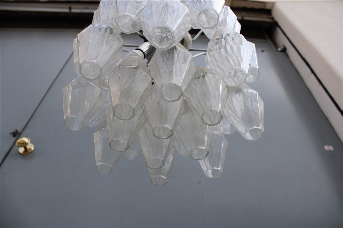 Small Ceiling Lamp Murano Art Glass Venini Poliedro 1950s  1