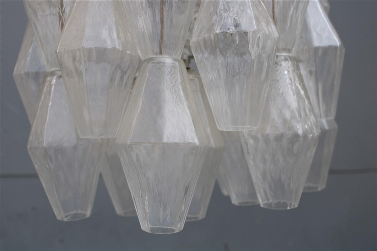 Small Ceiling Lamp Murano Art Glass Venini Poliedro 1950s  2