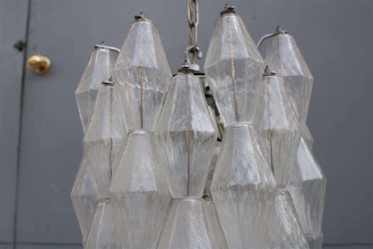 Small Ceiling Lamp Murano Art Glass Venini Poliedro 1950s  3