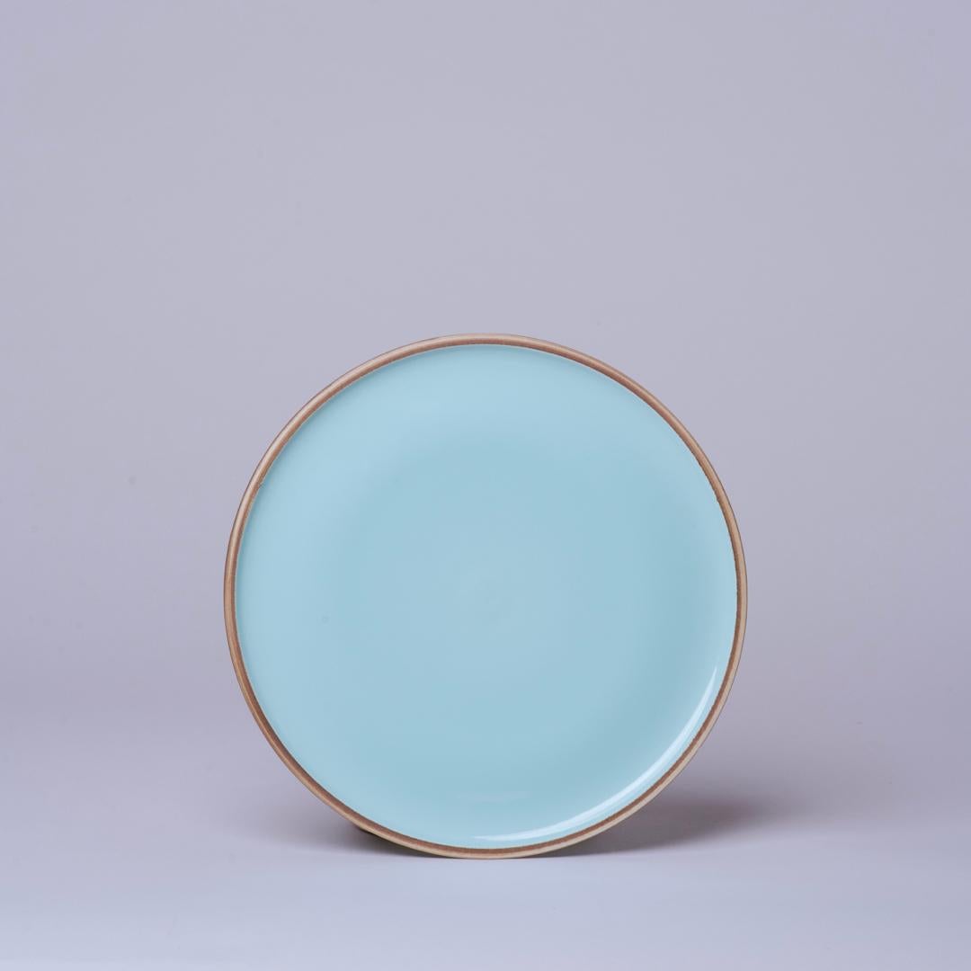 Chinese Small Celadon Glazed Porcelain Hermit Plate with Rustic Rim