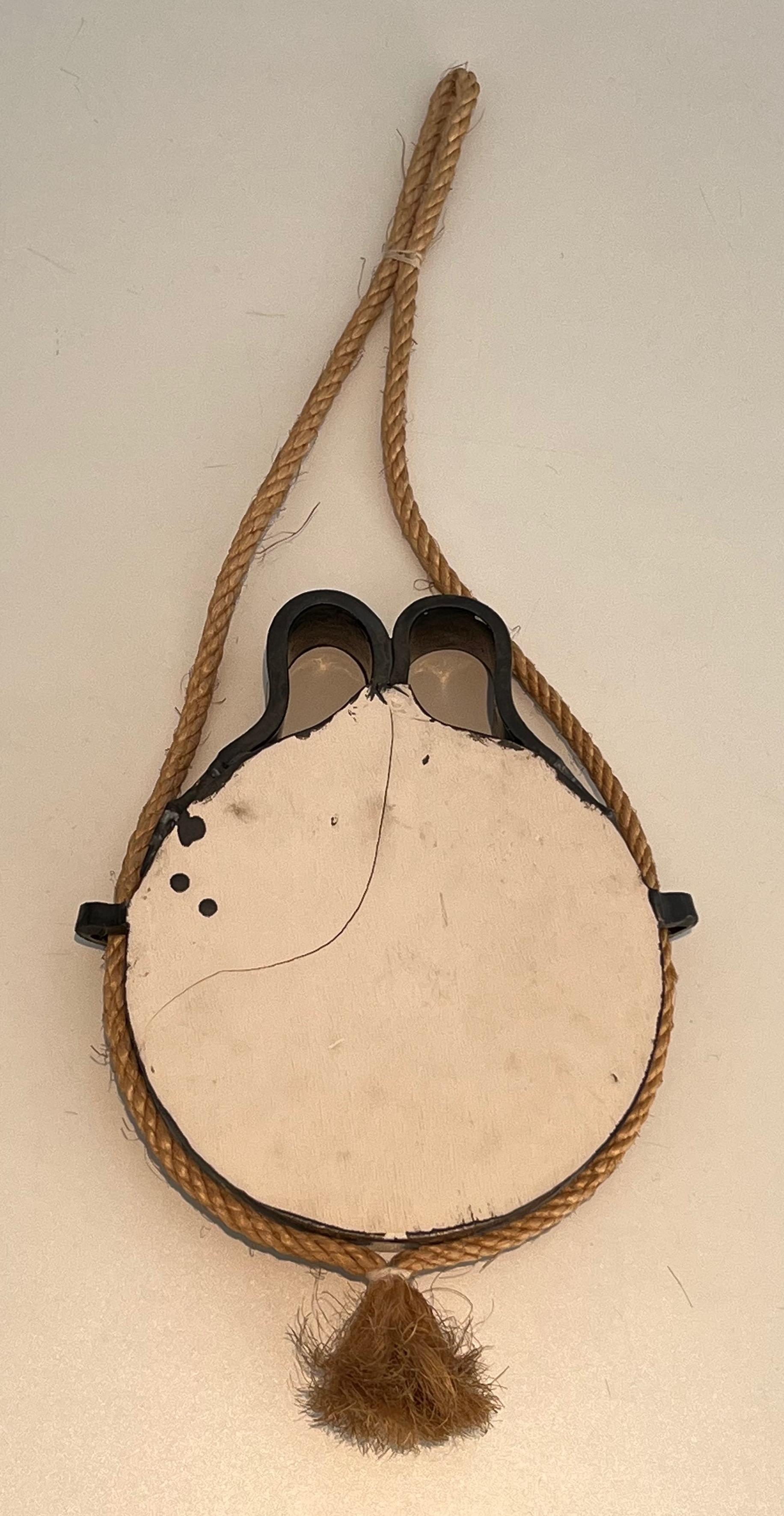 Small Ceramic and Rope Mirror For Sale 6