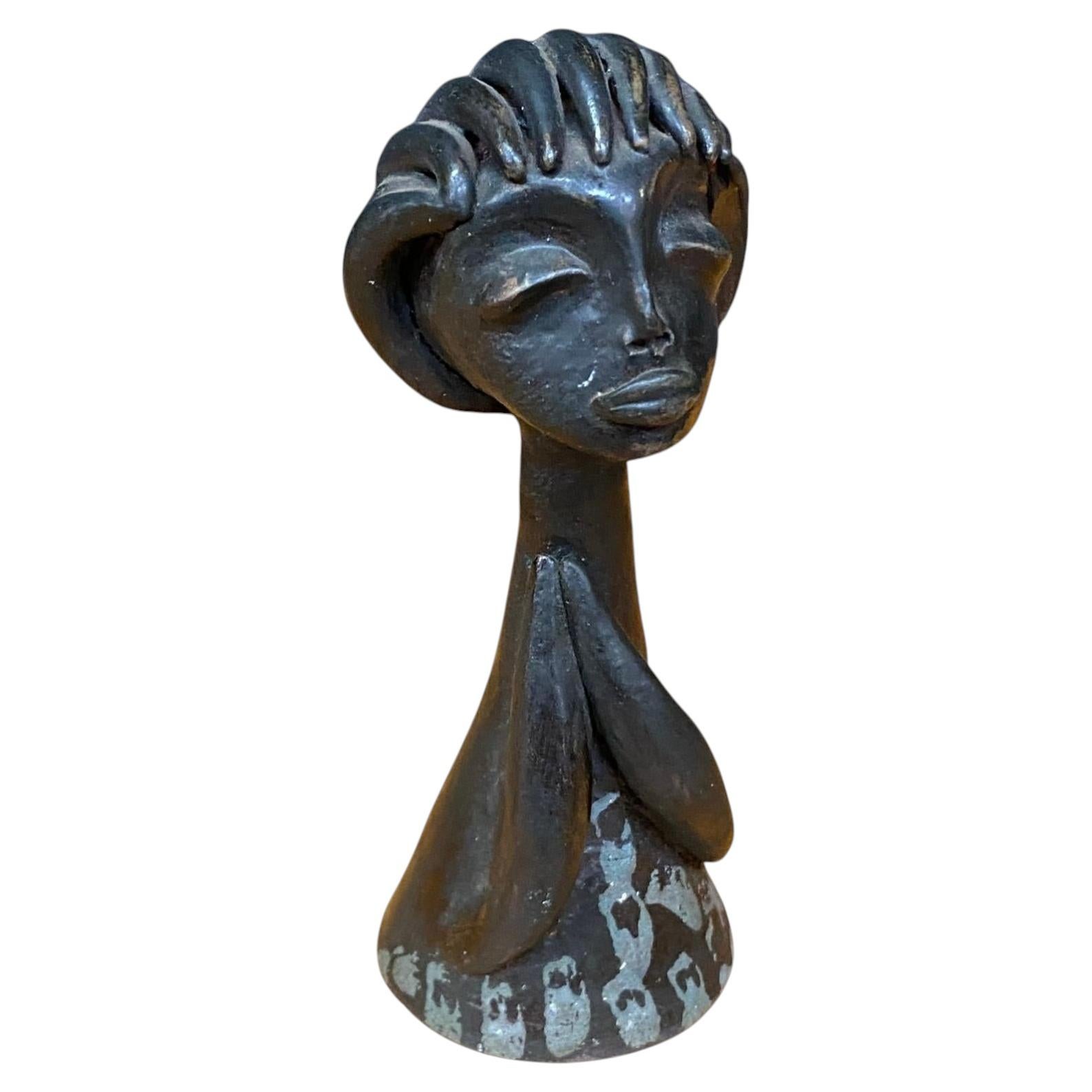 Small ceramic circa 1950, attribued to Jean Brisy or Boleslaw Danikowski For Sale