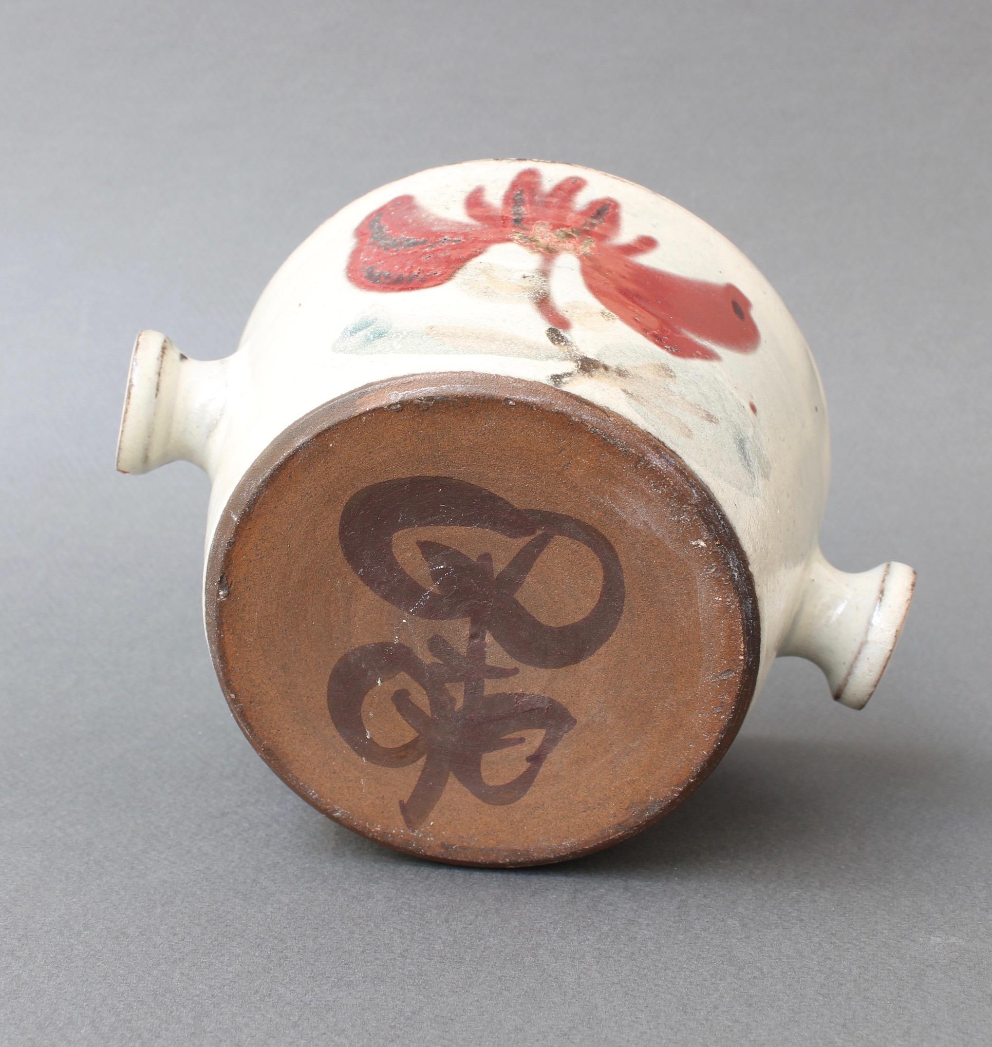 Small Ceramic Crockery Pot by Gustave Reynaud for Le Mûrier, circa 1950s 3
