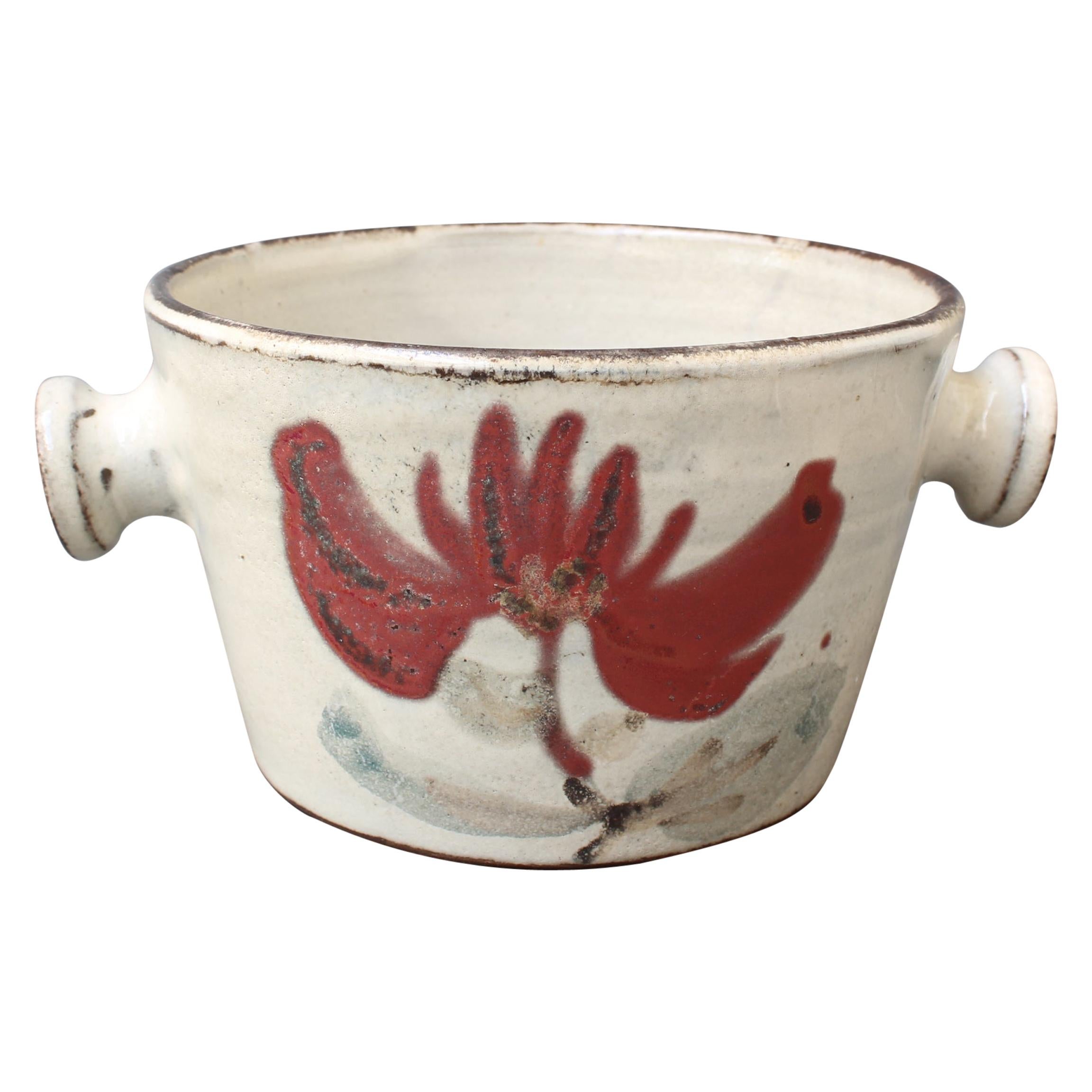 Small Ceramic Crockery Pot by Gustave Reynaud for Le Mûrier, circa 1950s