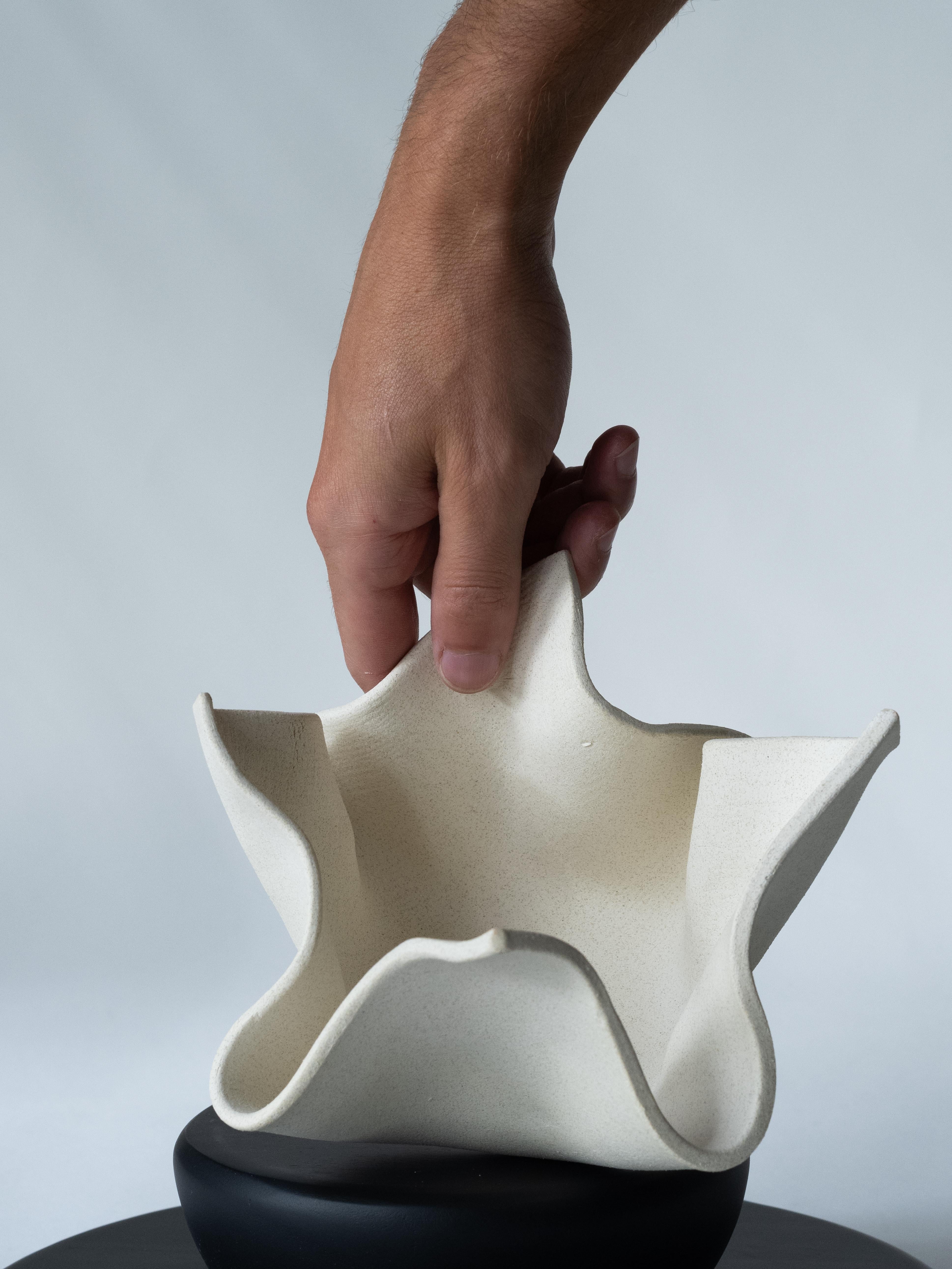 Small Ceramic Fabric Bowl In New Condition For Sale In Fullerton, CA