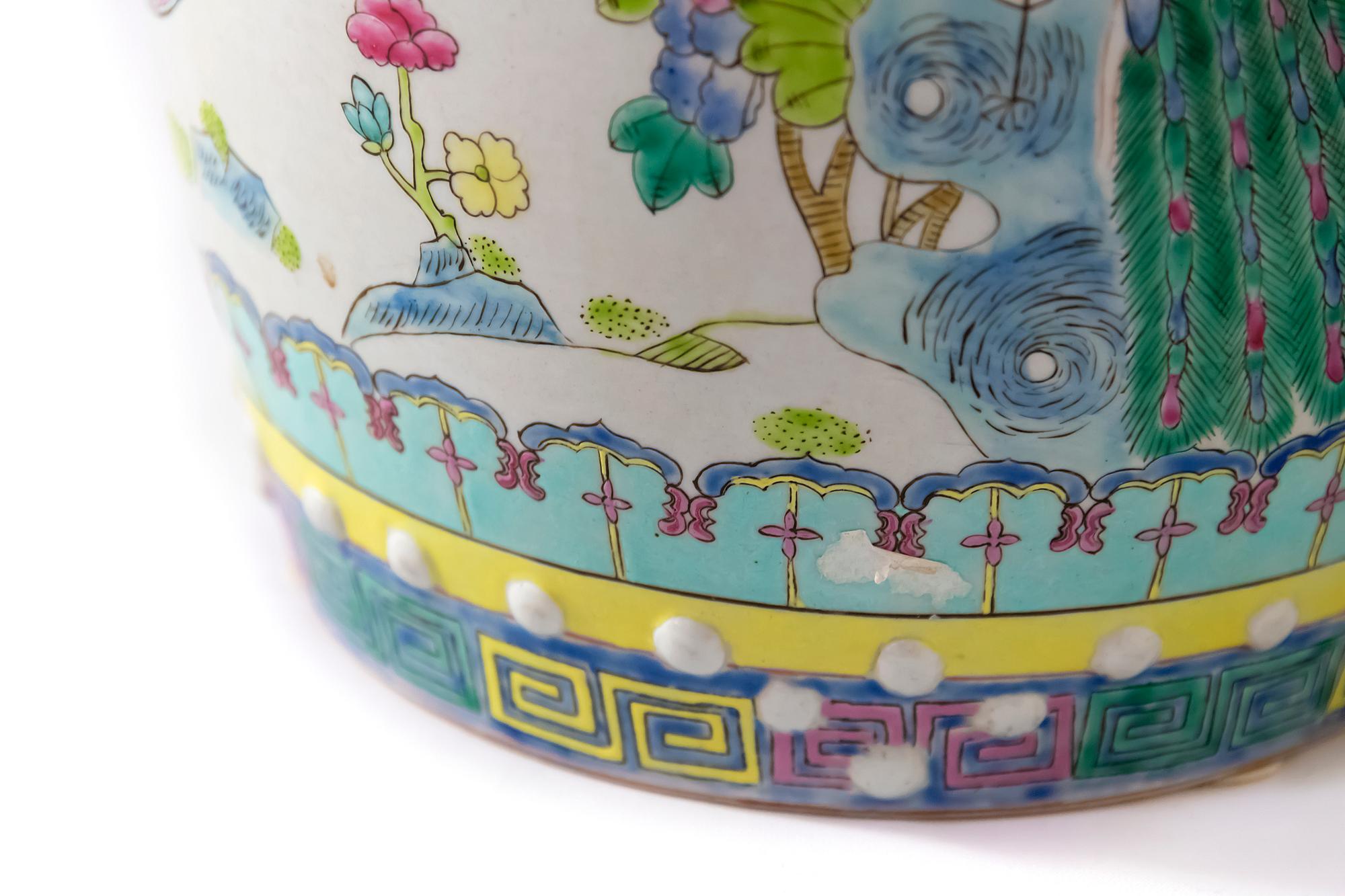 Hand-Crafted Small Ceramic Handmade Chinese Garden Stool