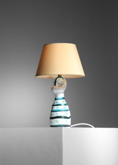 Small ceramic lamp in the style of Georges Jouve