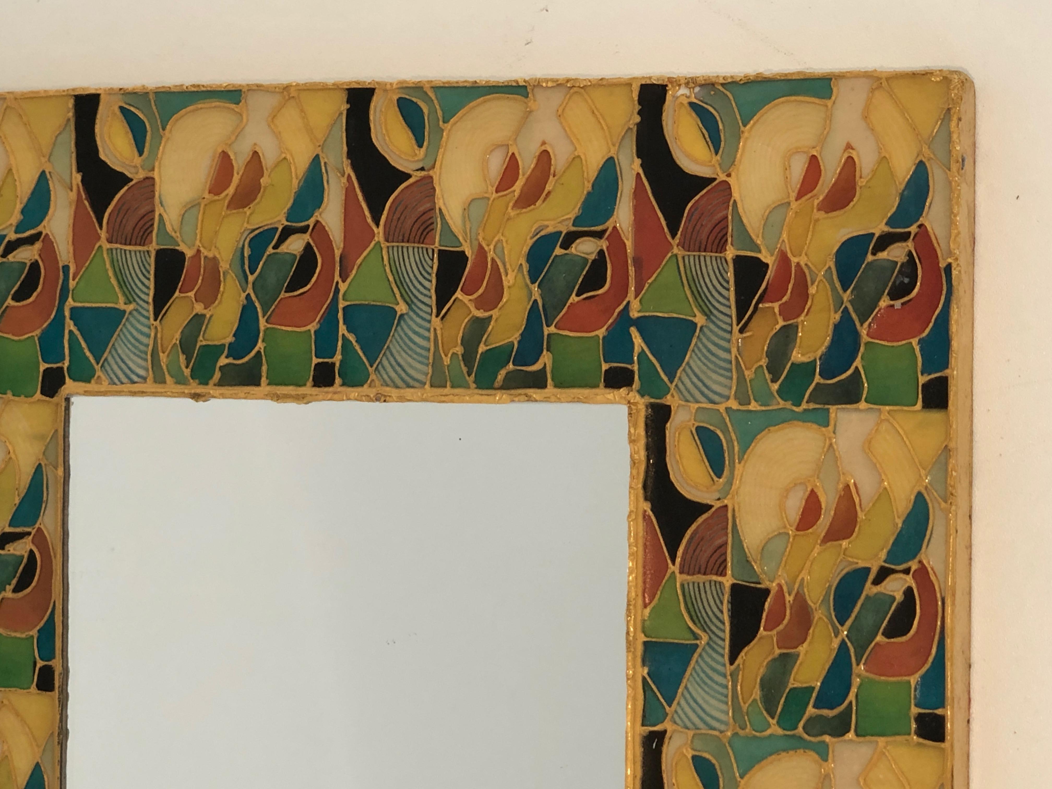 Petit miroir en céramique Bon état - En vente à Marcq-en-Barœul, Hauts-de-France