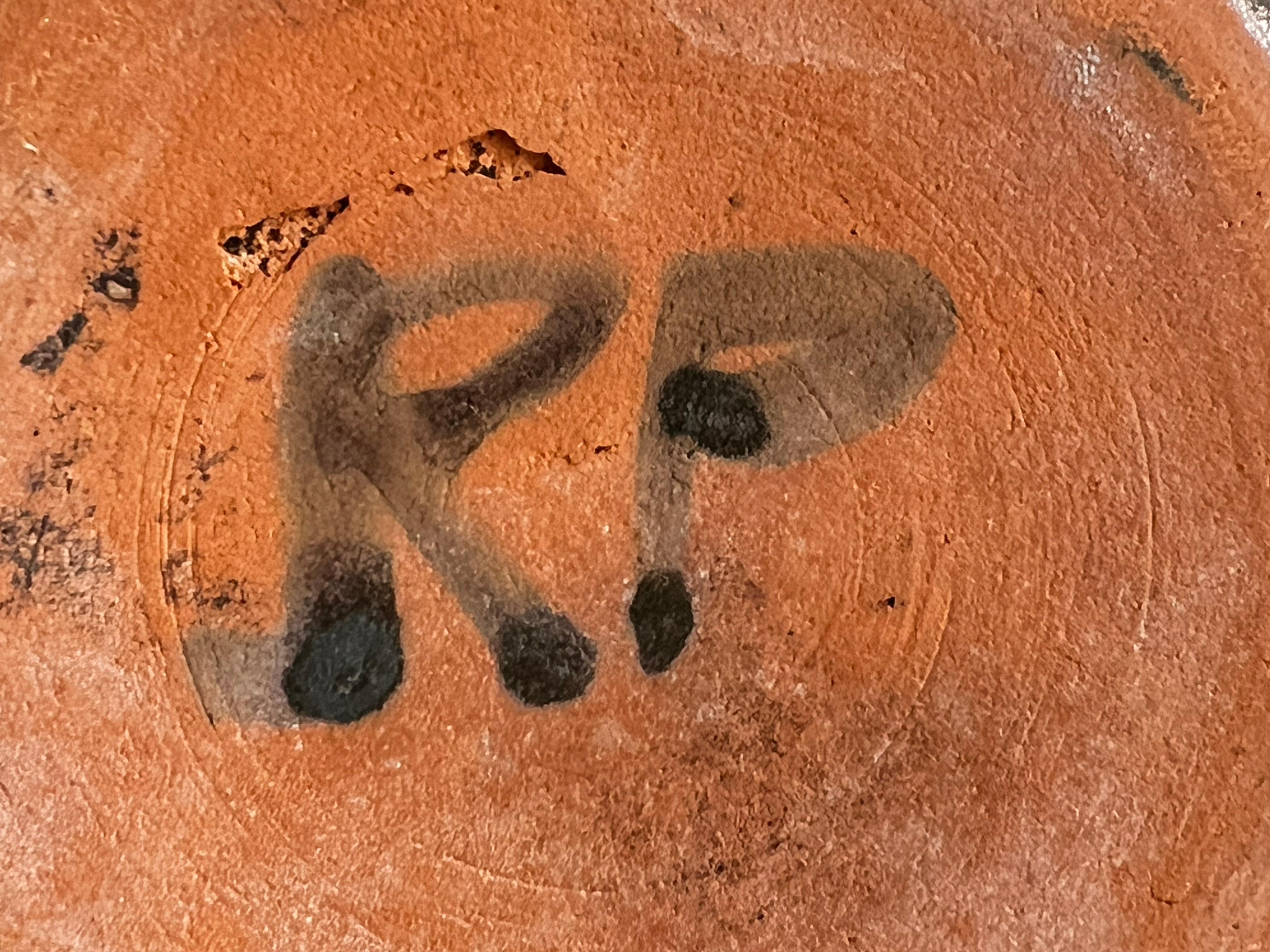 Pequeña sartén de cerámica firmada por Robert Picault Francia en los años 60 en venta 2