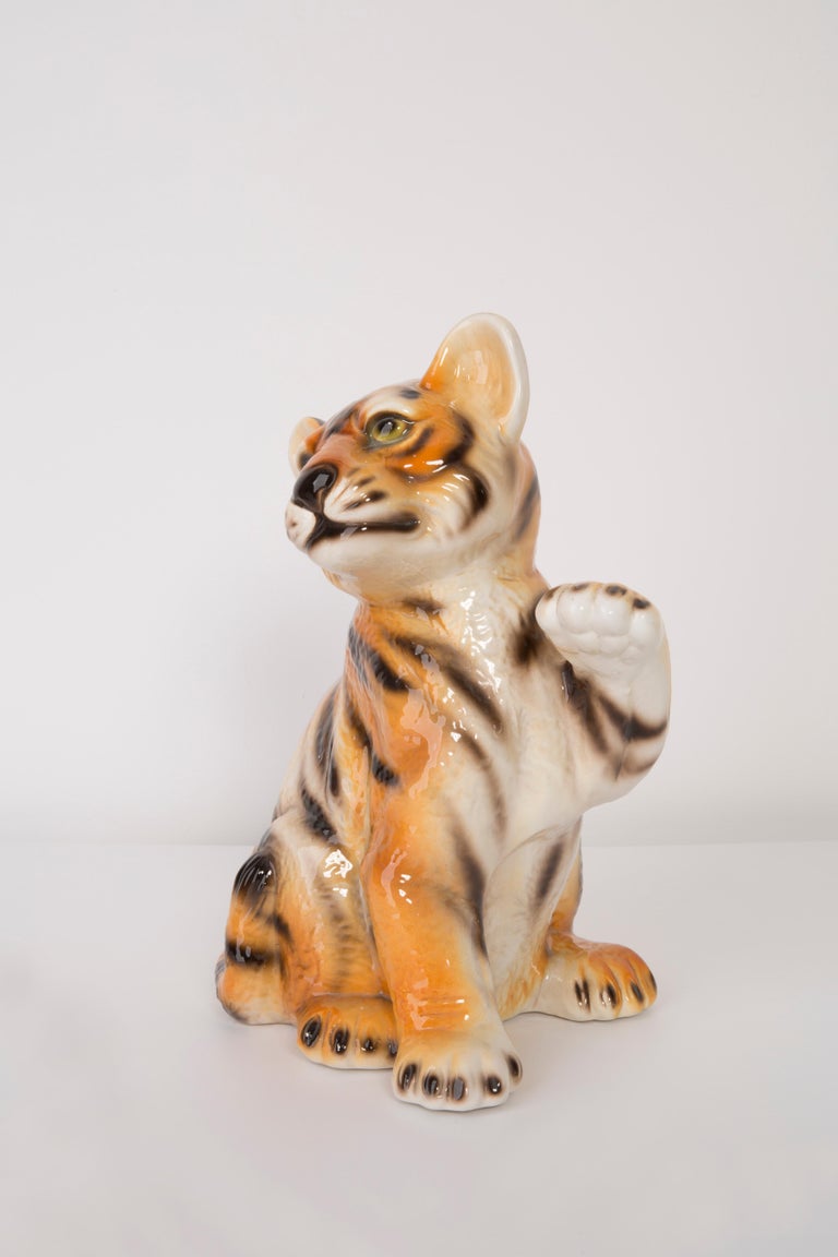 Very rare and unique Italian ceramic, very good original vintage condition.
Tiger was produced in 1960s in Italy.
