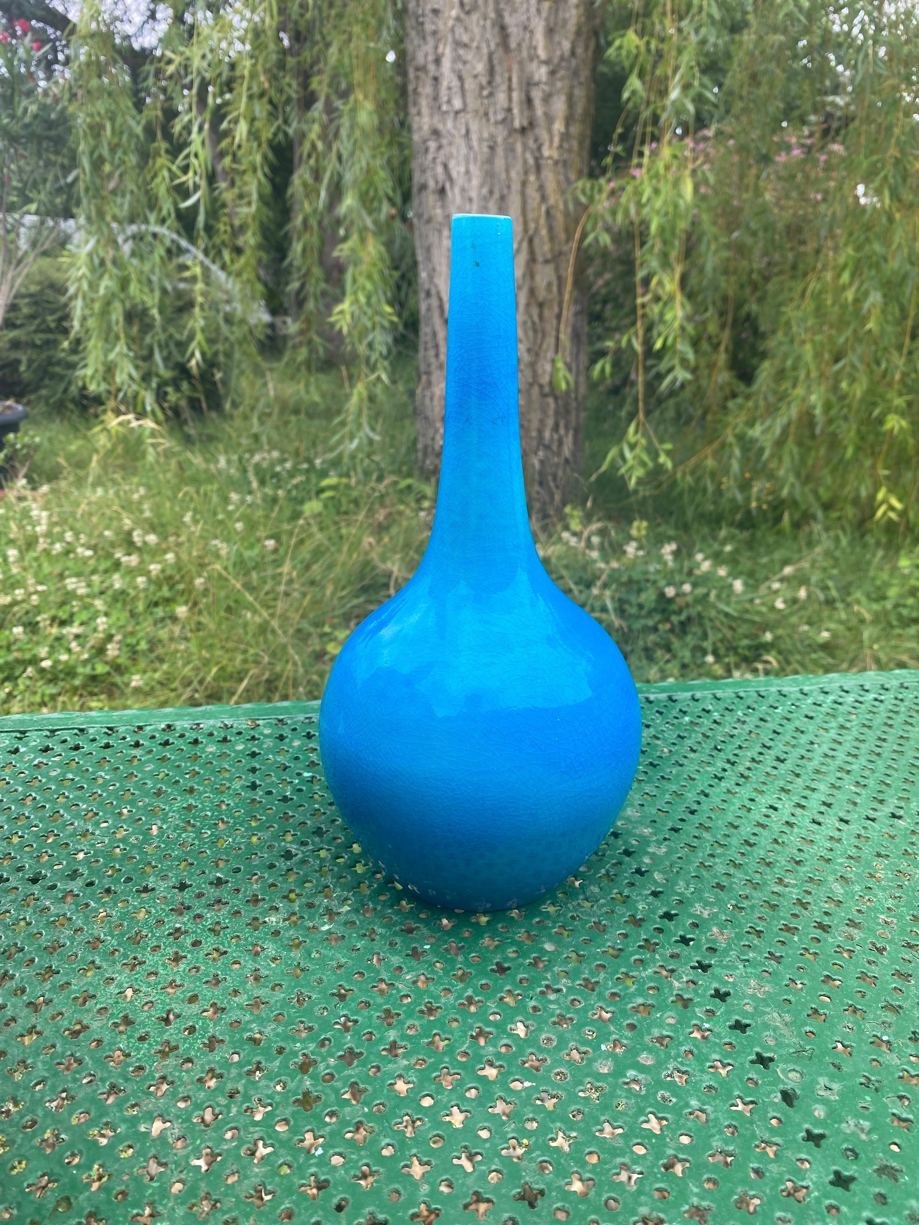 small ceramic vase, signed LEIA, circa 1970 In Good Condition For Sale In Saint-Ouen, FR