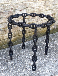 Small Chain and Glass Side Table