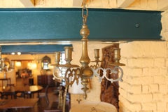 Small Chandelier 17th Century in Bronze 4 Arms