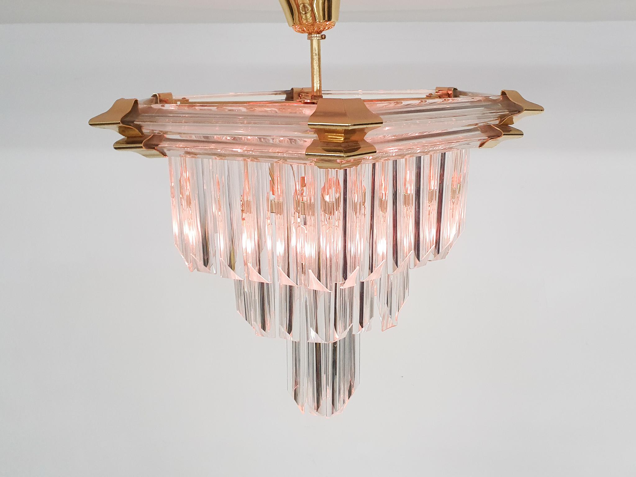 Small Chandelier Attrb to Bakalowits and Sohne, Austria, 1980's For Sale 2