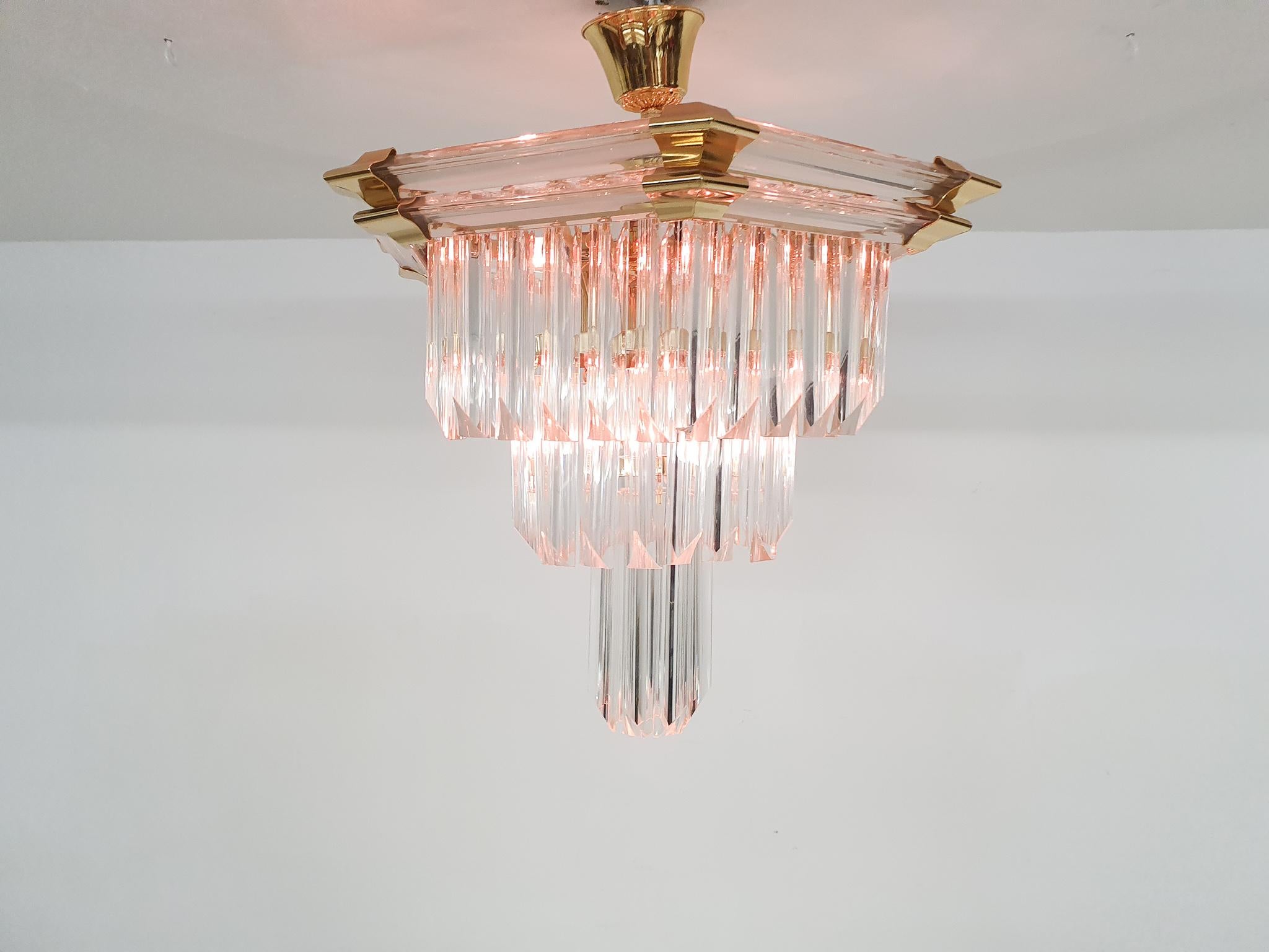 Small Chandelier Attrb to Bakalowits and Sohne, Austria, 1980's For Sale 1