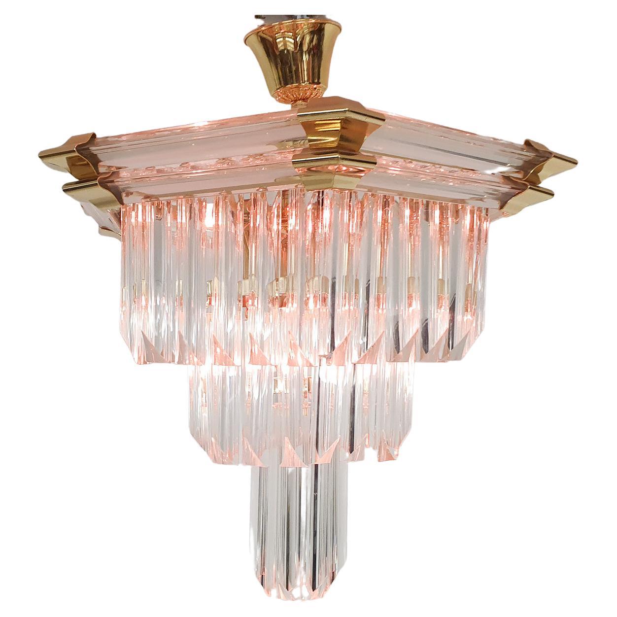 Small Chandelier Attrb to Bakalowits and Sohne, Austria, 1980's For Sale