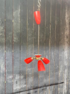 small chandelier in lacquered sheet metal, Italy circa 1950/1960